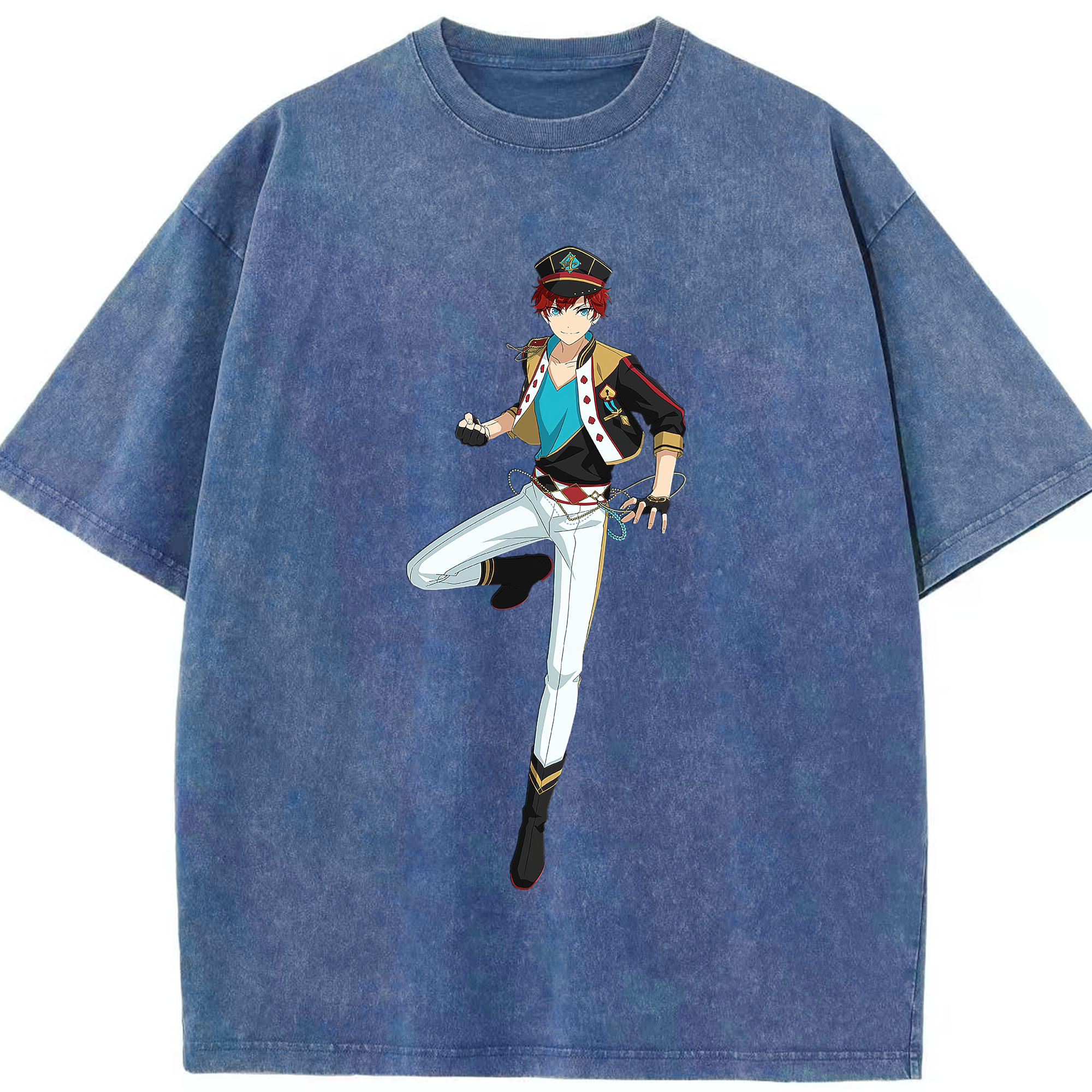 （画像用） あんさんぶるスターズ! Ensemble Stars 綿100% ヴィンテージ風 半袖Tシャツ（フロントプリント）