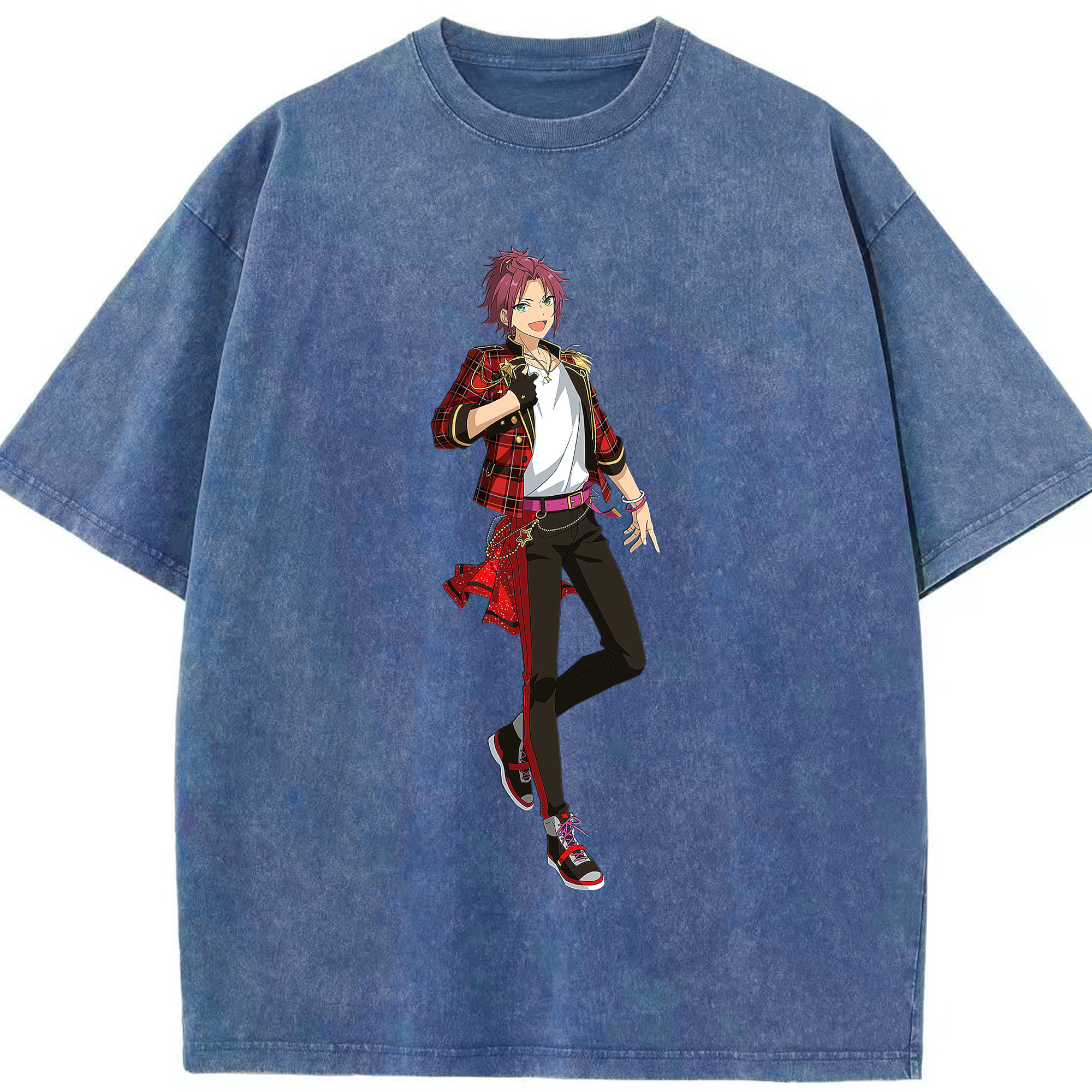 （画像用） あんさんぶるスターズ! Ensemble Stars 綿100% ヴィンテージ風 半袖Tシャツ（フロントプリント）