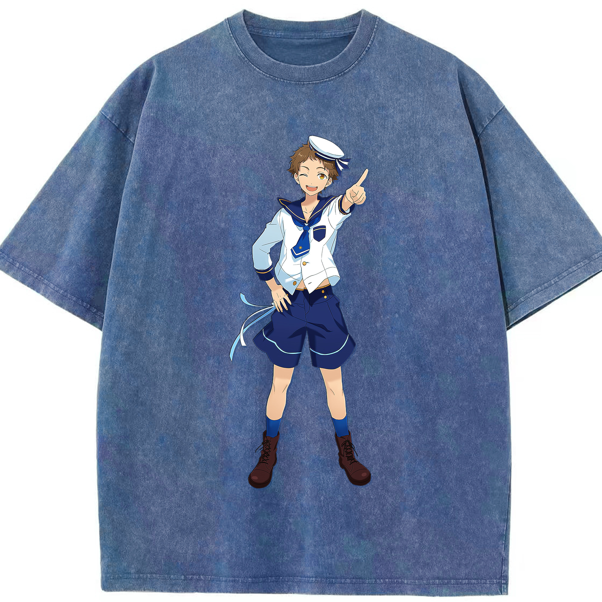 （画像用） あんさんぶるスターズ! Ensemble Stars 綿100% ヴィンテージ風 半袖Tシャツ（フロントプリント）
