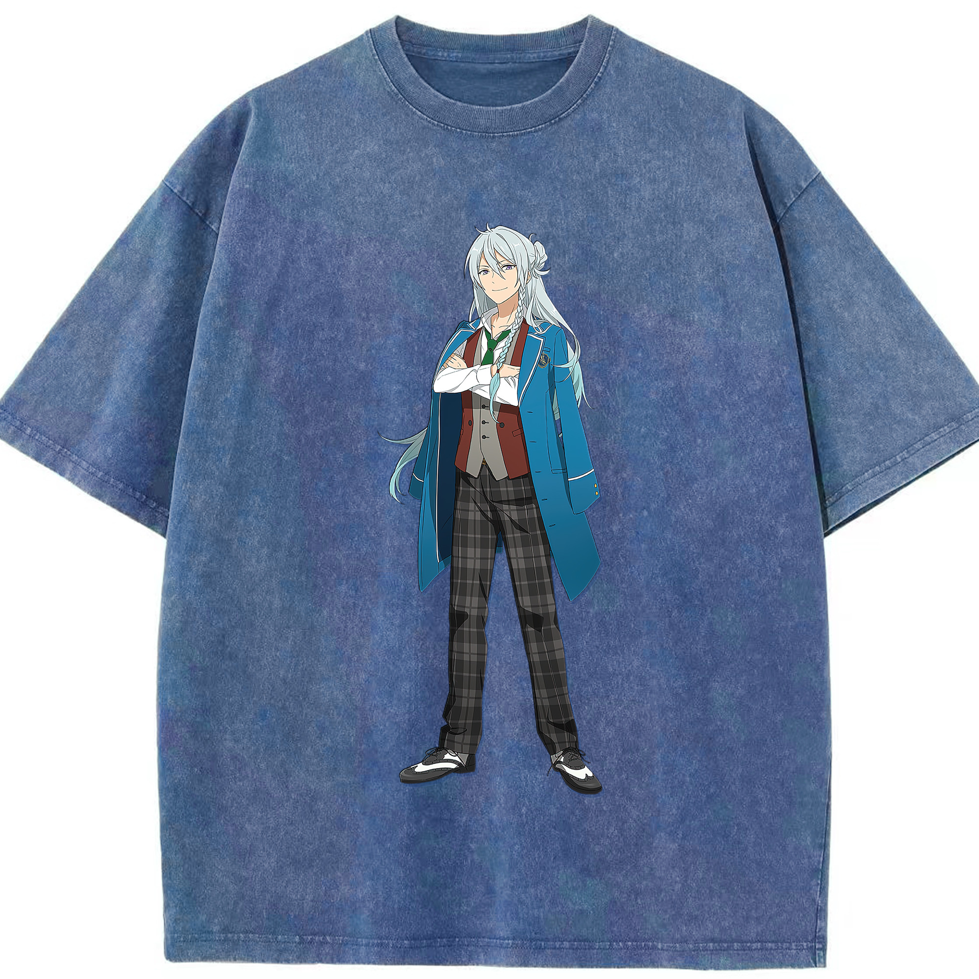 （画像用） あんさんぶるスターズ! Ensemble Stars 綿100% ヴィンテージ風 半袖Tシャツ（フロントプリント）