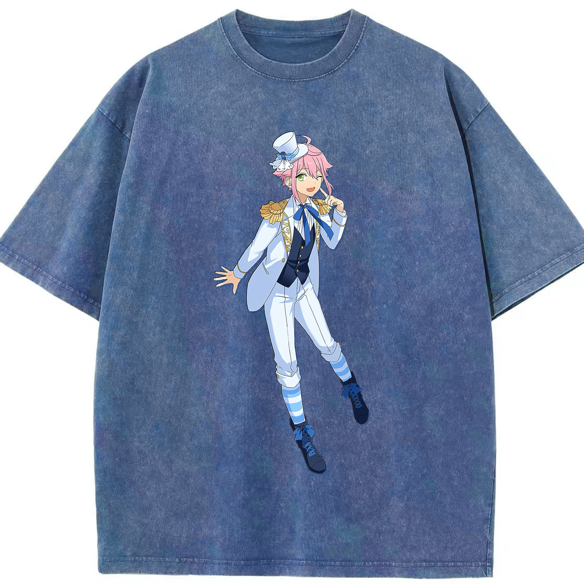 （画像用） あんさんぶるスターズ! Ensemble Stars 綿100% ヴィンテージ風 半袖Tシャツ（フロントプリント）