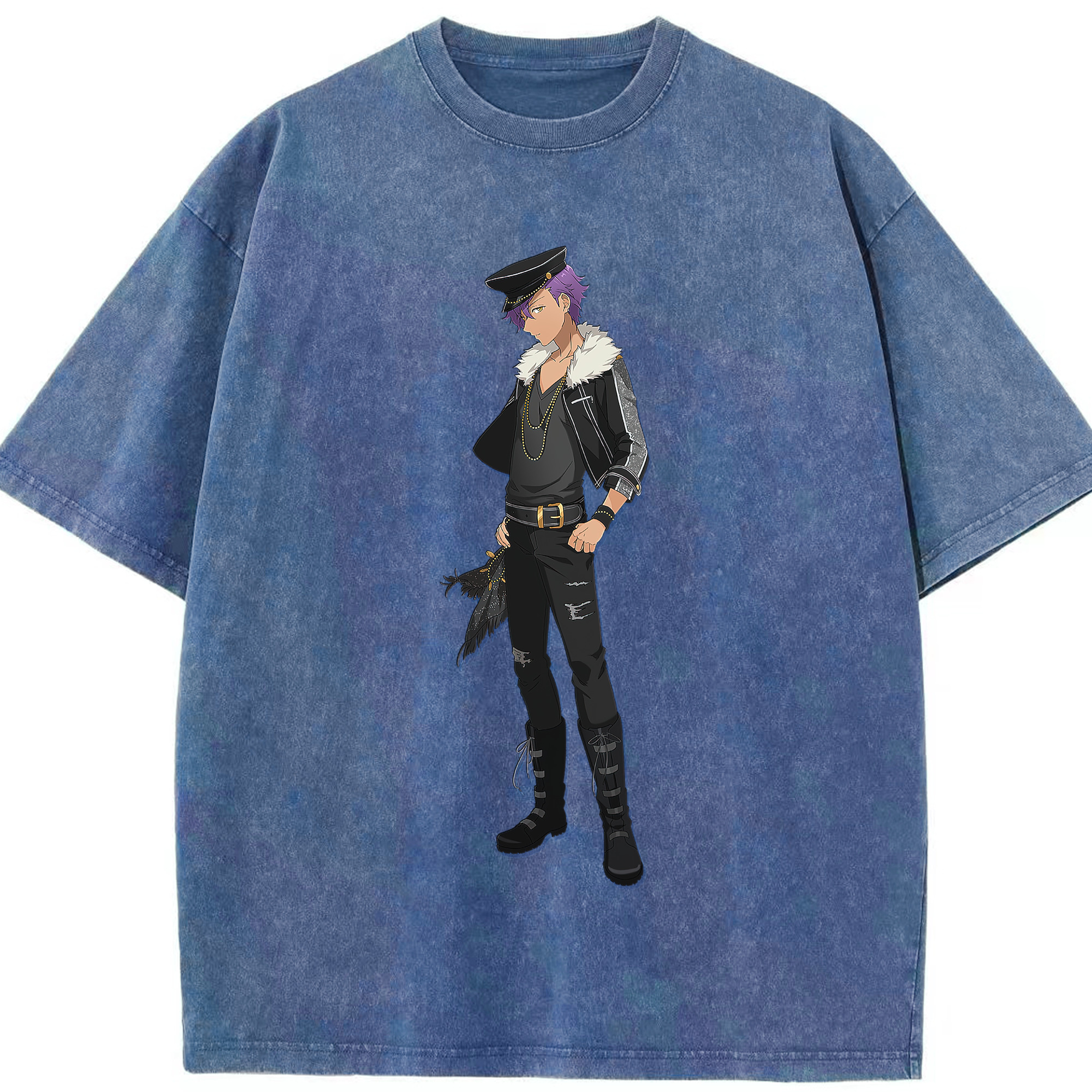 （画像用） あんさんぶるスターズ! Ensemble Stars 綿100% ヴィンテージ風 半袖Tシャツ（フロントプリント）