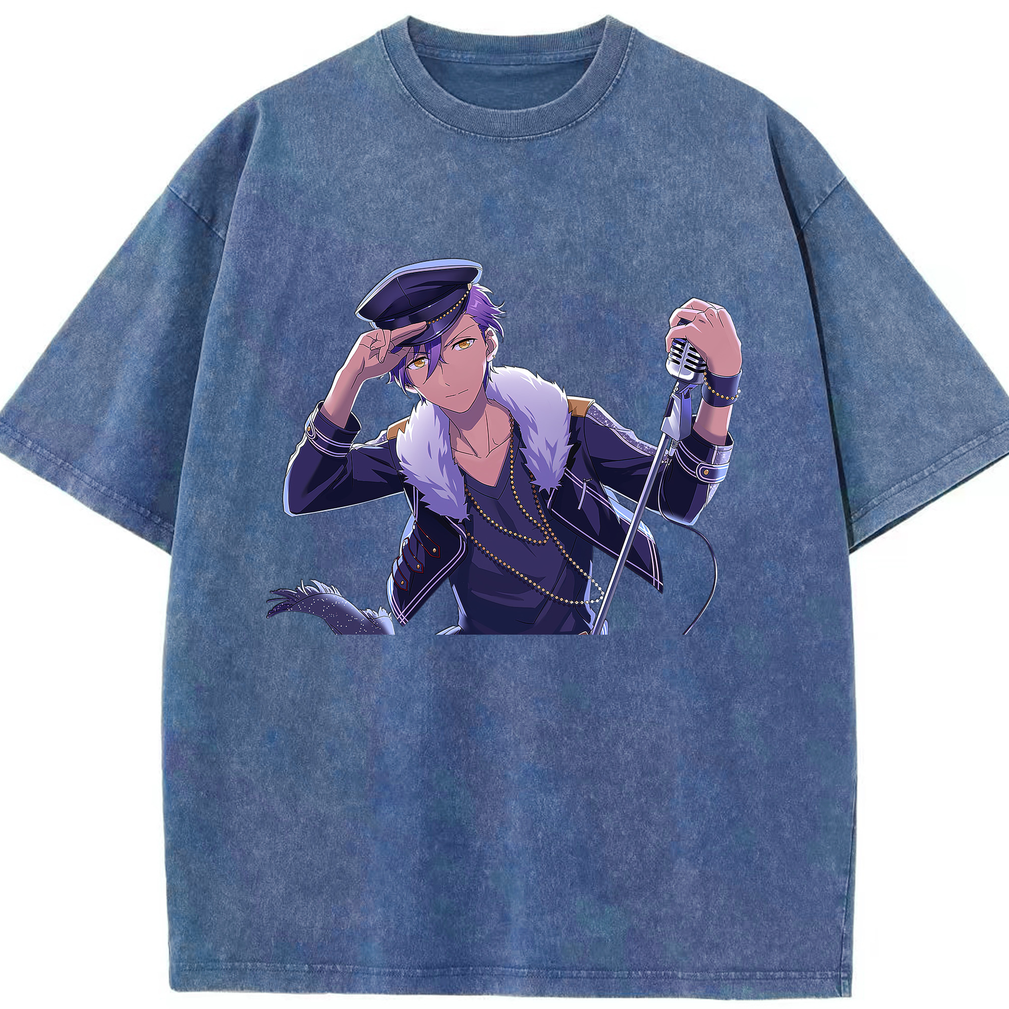 （画像用） あんさんぶるスターズ! Ensemble Stars 綿100% ヴィンテージ風 半袖Tシャツ（フロントプリント）