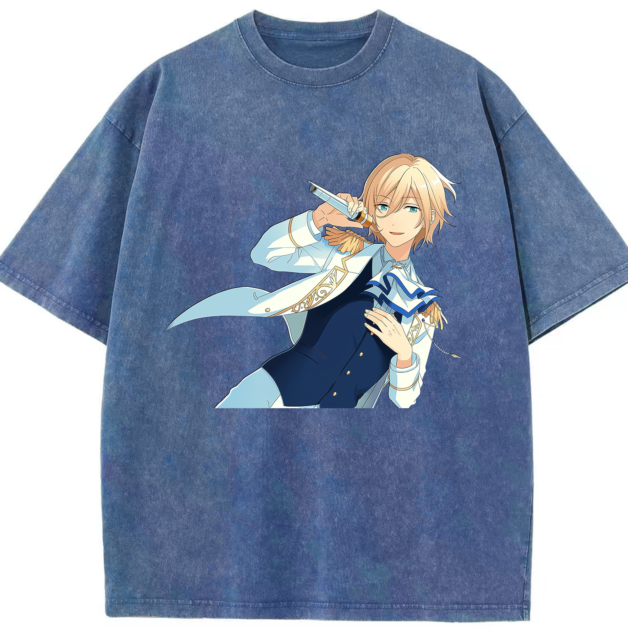 （画像用） あんさんぶるスターズ! Ensemble Stars 綿100% ヴィンテージ風 半袖Tシャツ（フロントプリント）