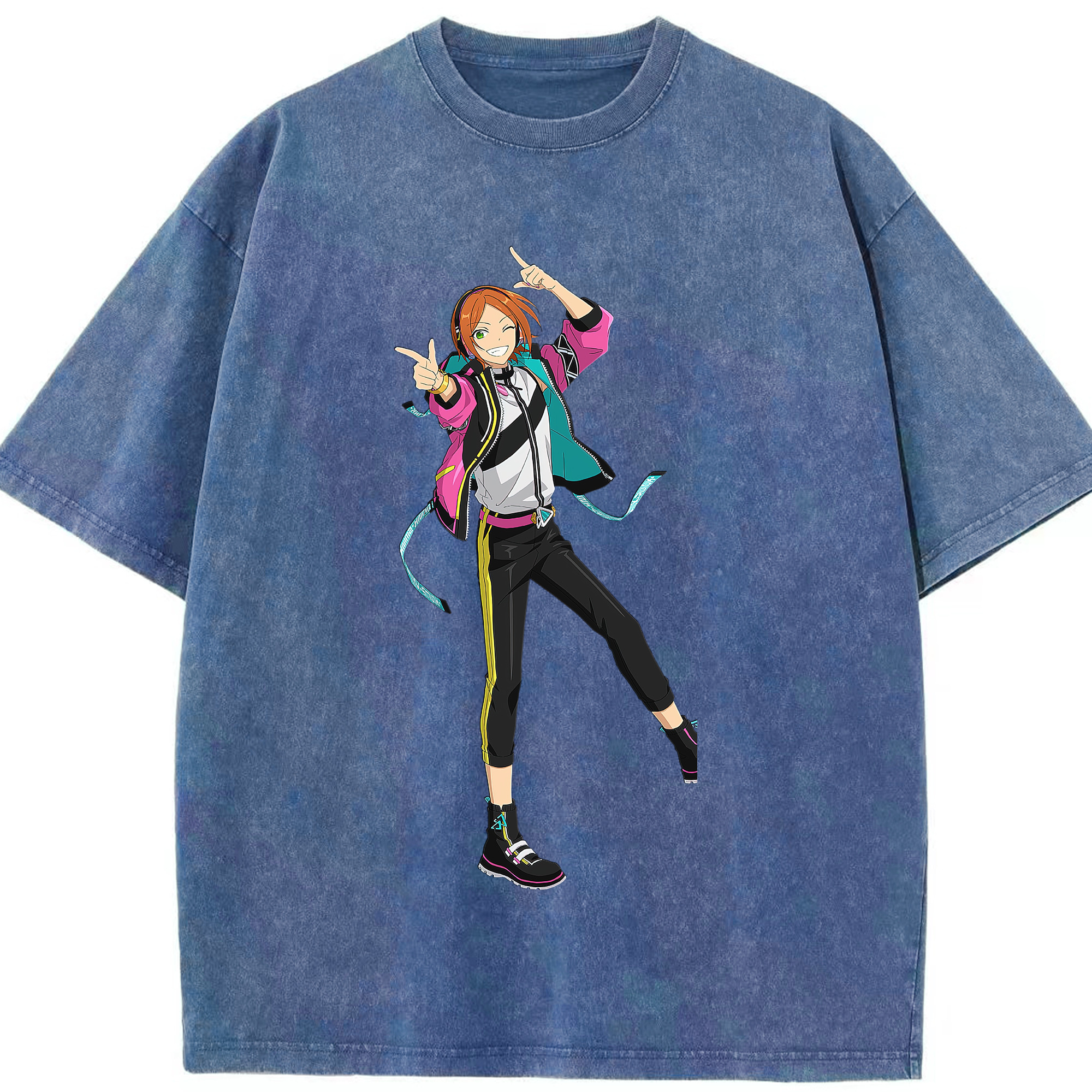 （画像用） あんさんぶるスターズ! Ensemble Stars 綿100% ヴィンテージ風 半袖Tシャツ（フロントプリント）