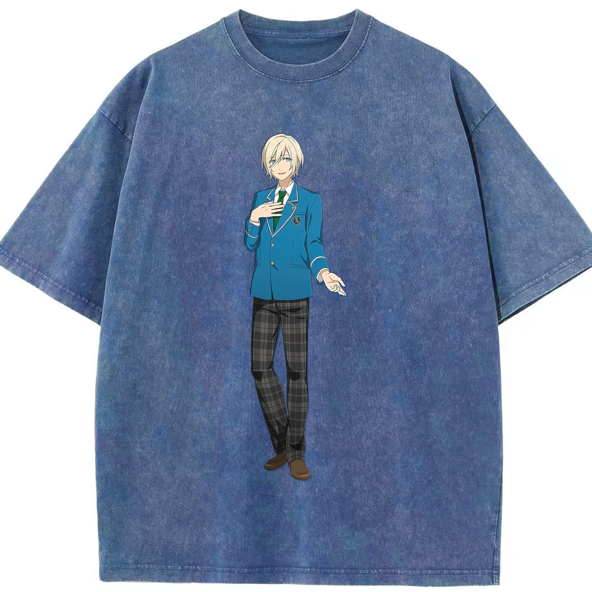 （画像用） あんさんぶるスターズ! Ensemble Stars 綿100% ヴィンテージ風 半袖Tシャツ（フロントプリント）