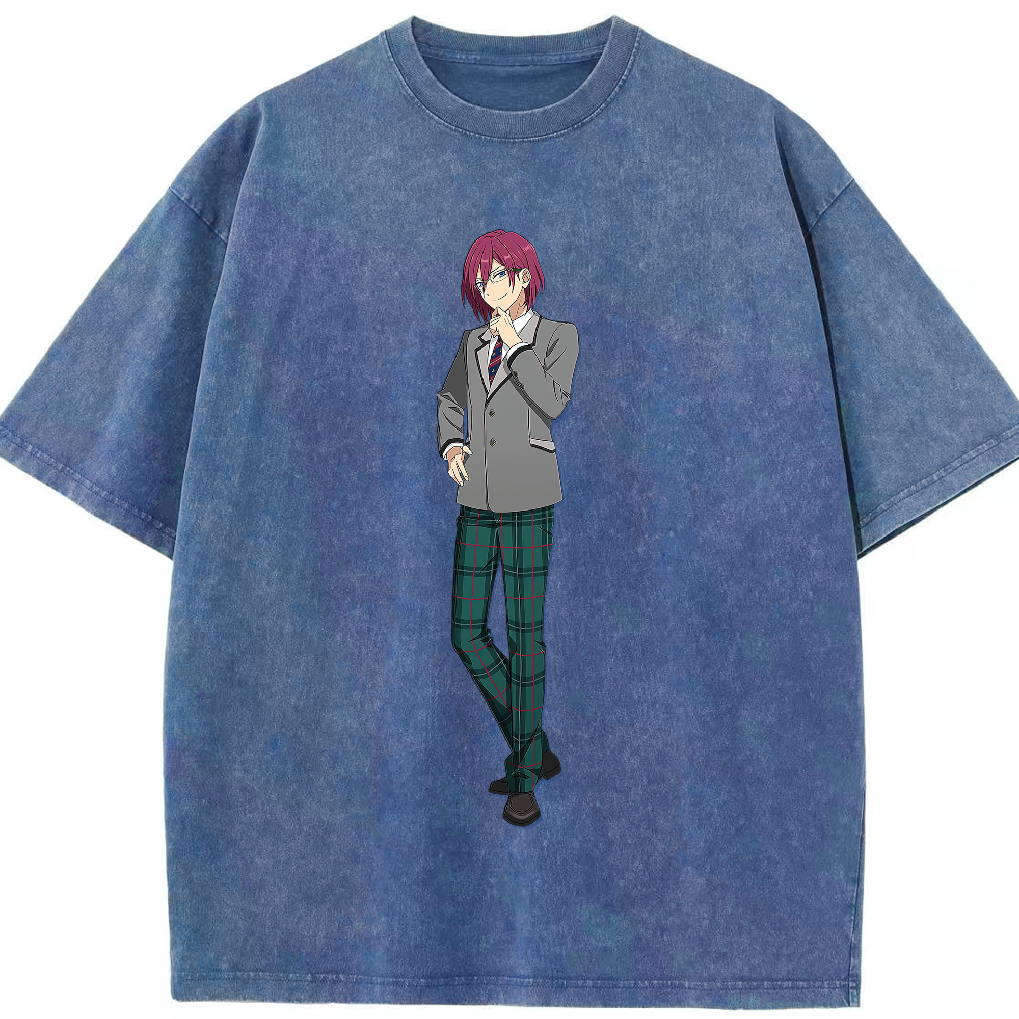 （画像用） あんさんぶるスターズ! Ensemble Stars 綿100% ヴィンテージ風 半袖Tシャツ（フロントプリント）