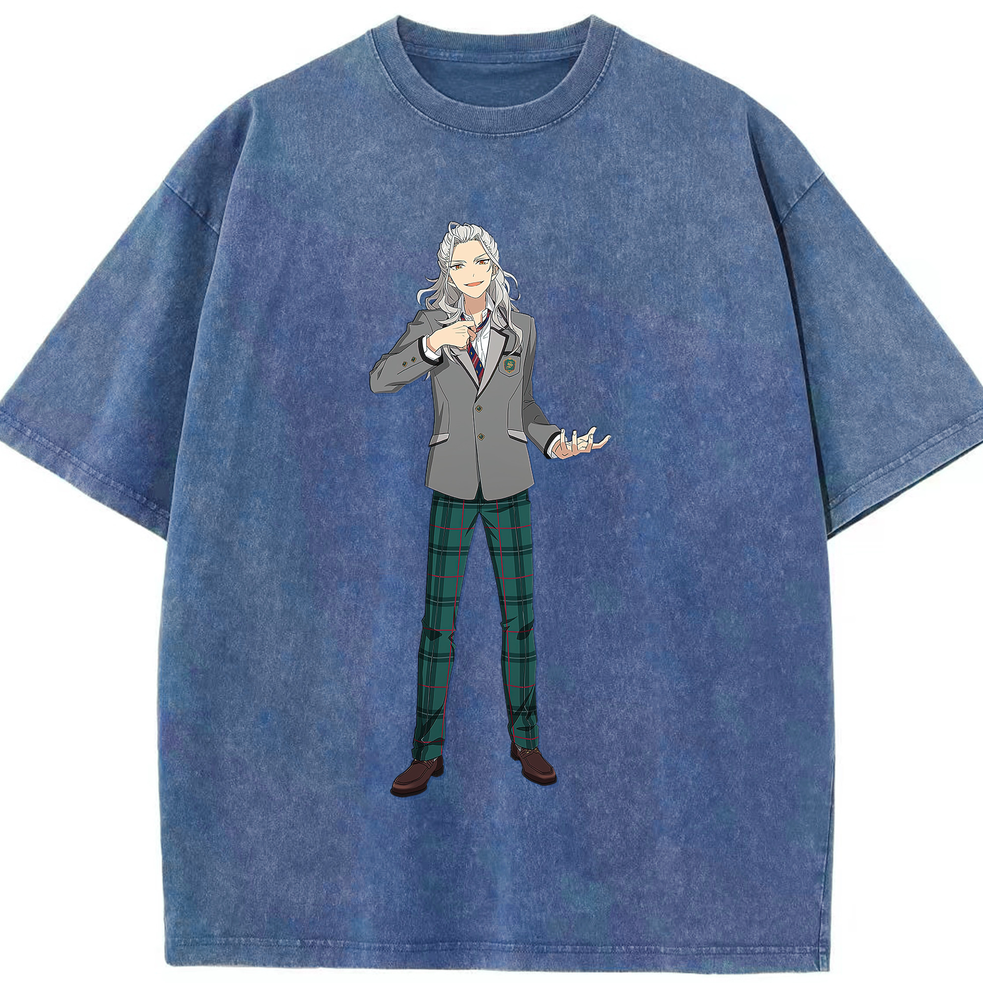 （画像用） あんさんぶるスターズ! Ensemble Stars 綿100% ヴィンテージ風 半袖Tシャツ（フロントプリント）