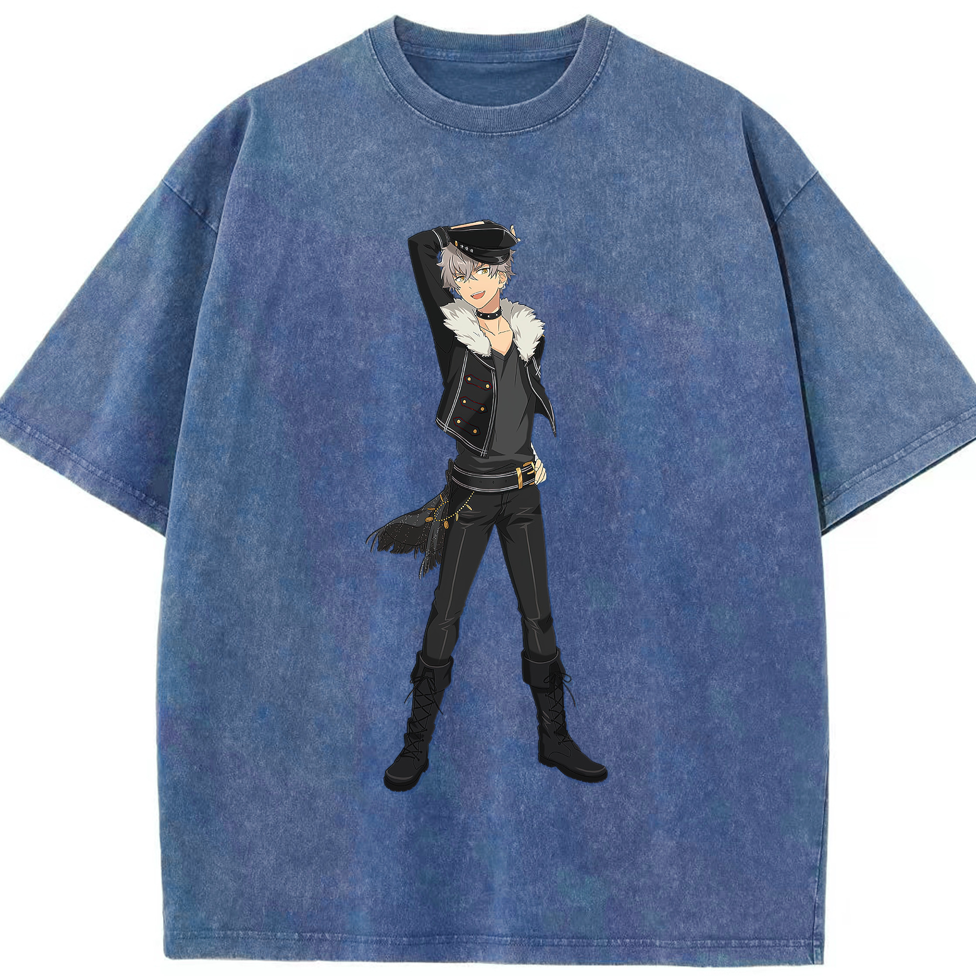 （画像用） あんさんぶるスターズ! Ensemble Stars 綿100% ヴィンテージ風 半袖Tシャツ（フロントプリント）