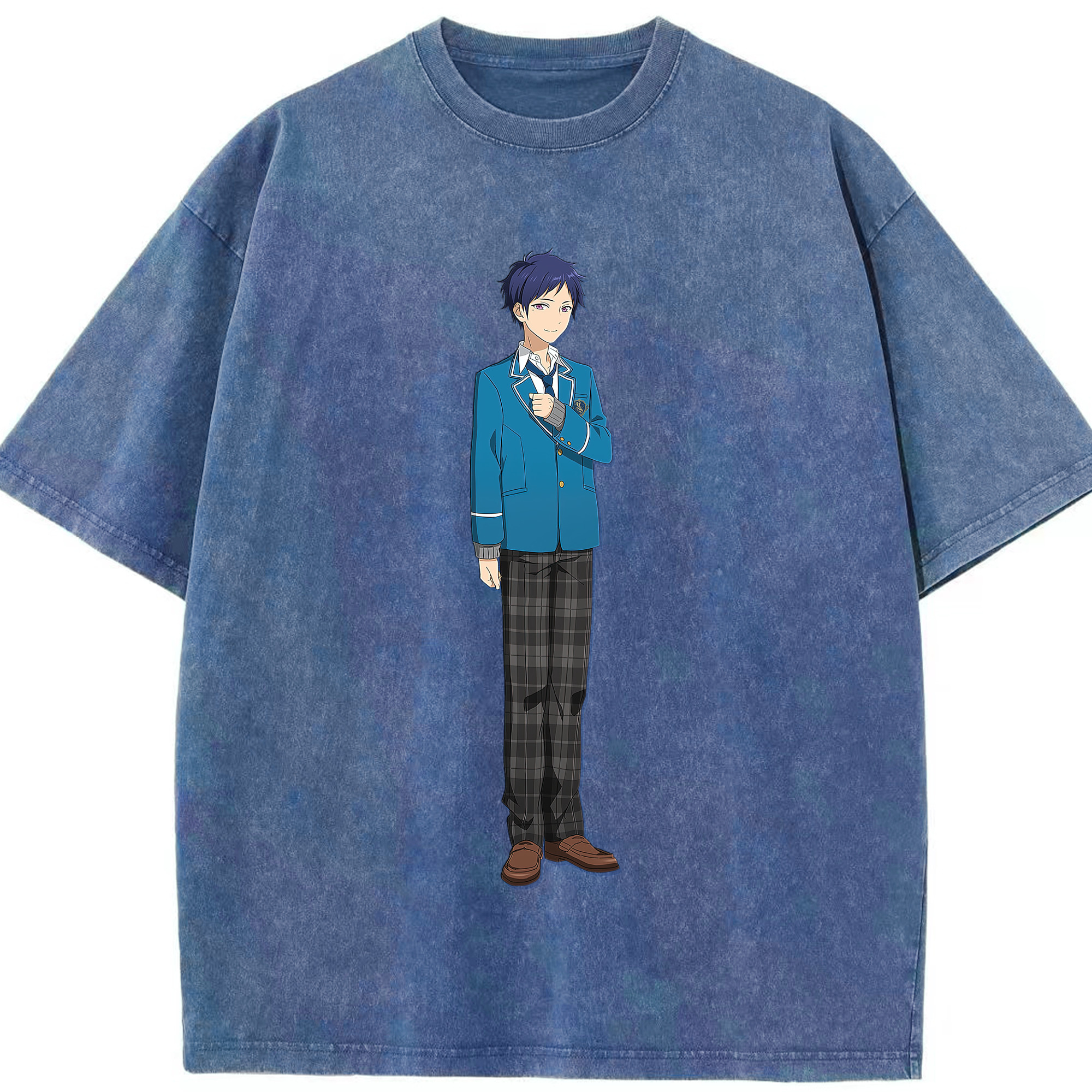 （画像用） あんさんぶるスターズ! Ensemble Stars 綿100% ヴィンテージ風 半袖Tシャツ（フロントプリント）