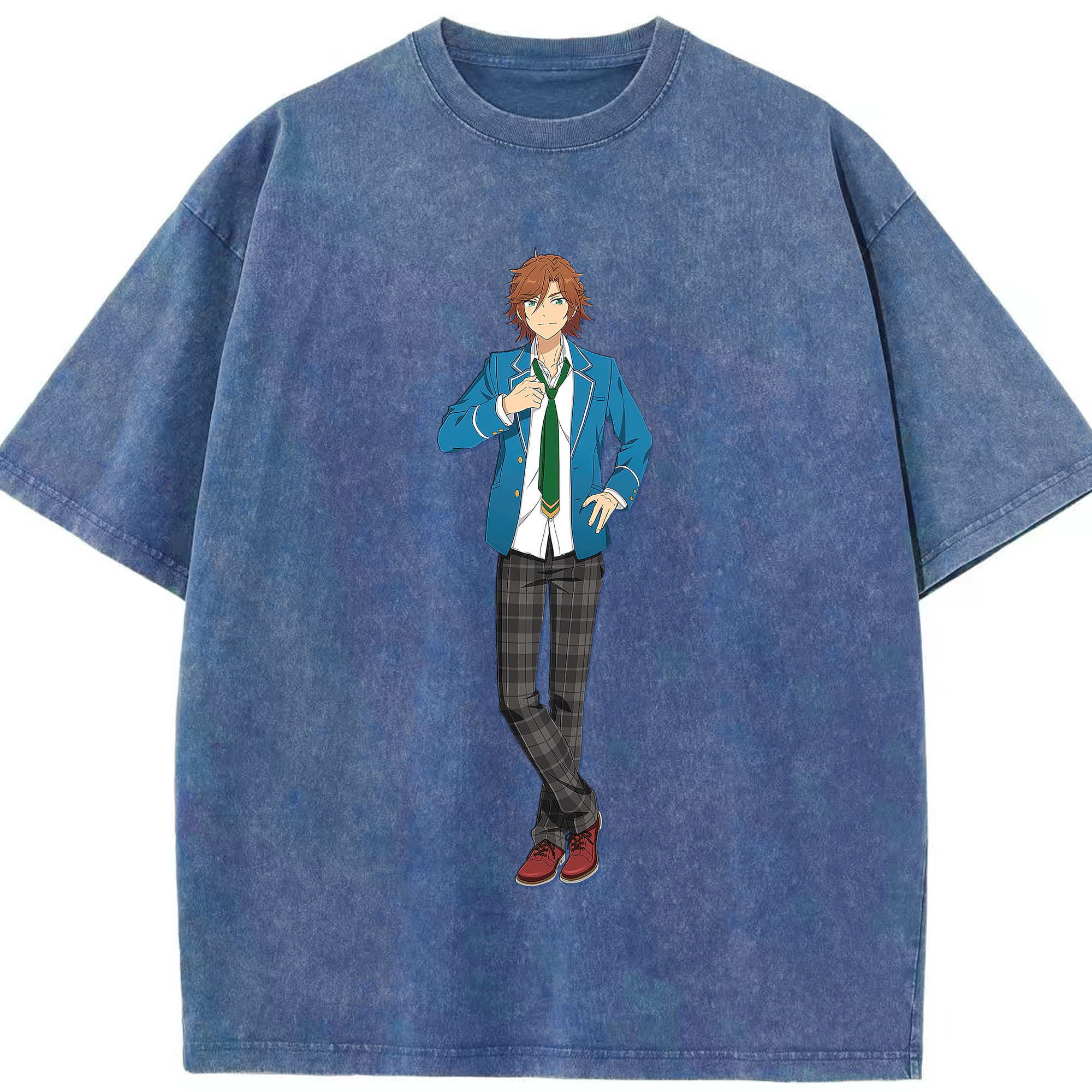 （画像用） あんさんぶるスターズ! Ensemble Stars 綿100% ヴィンテージ風 半袖Tシャツ（フロントプリント）