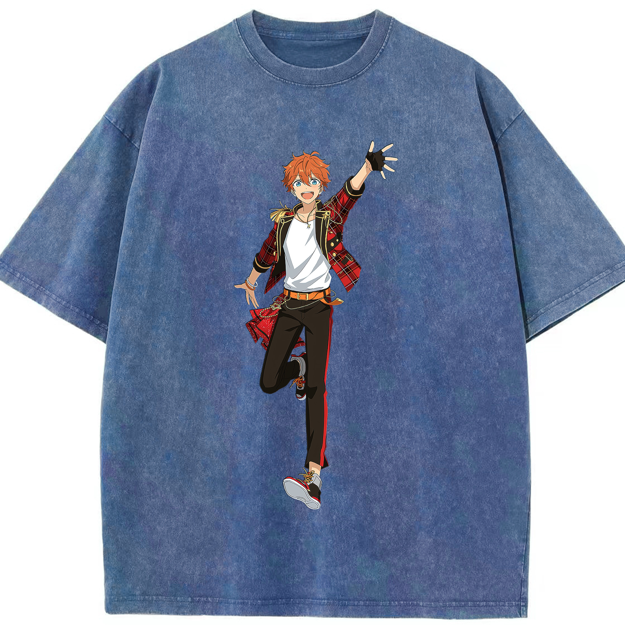 （画像用） あんさんぶるスターズ! Ensemble Stars 綿100% ヴィンテージ風 半袖Tシャツ（フロントプリント）