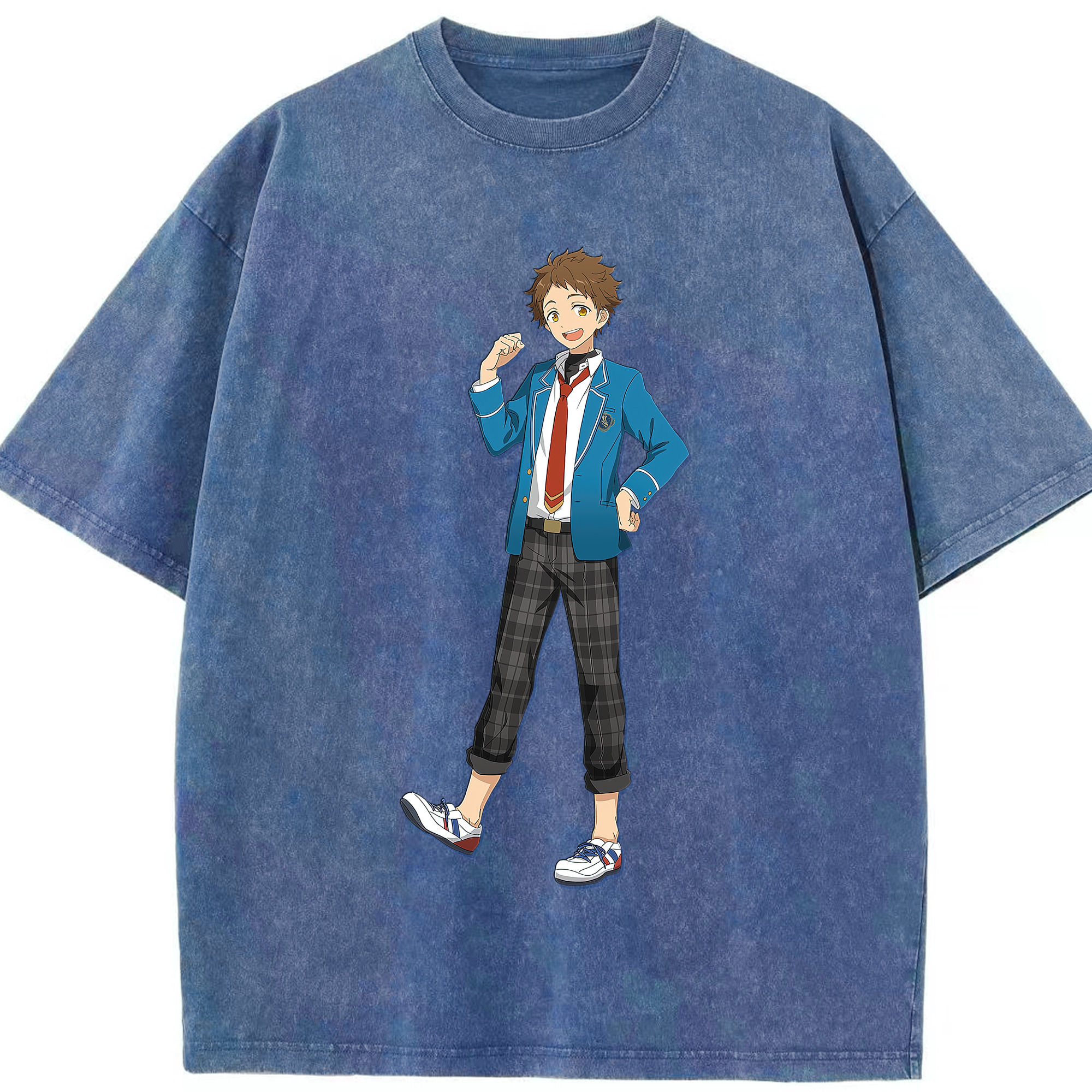 （画像用） あんさんぶるスターズ! Ensemble Stars 綿100% ヴィンテージ風 半袖Tシャツ（フロントプリント）