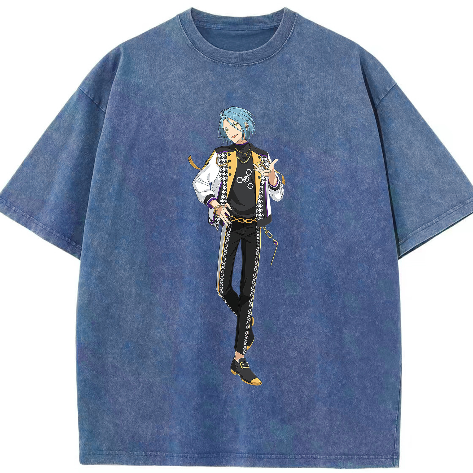 （画像用） あんさんぶるスターズ! Ensemble Stars 綿100% ヴィンテージ風 半袖Tシャツ（フロントプリント）