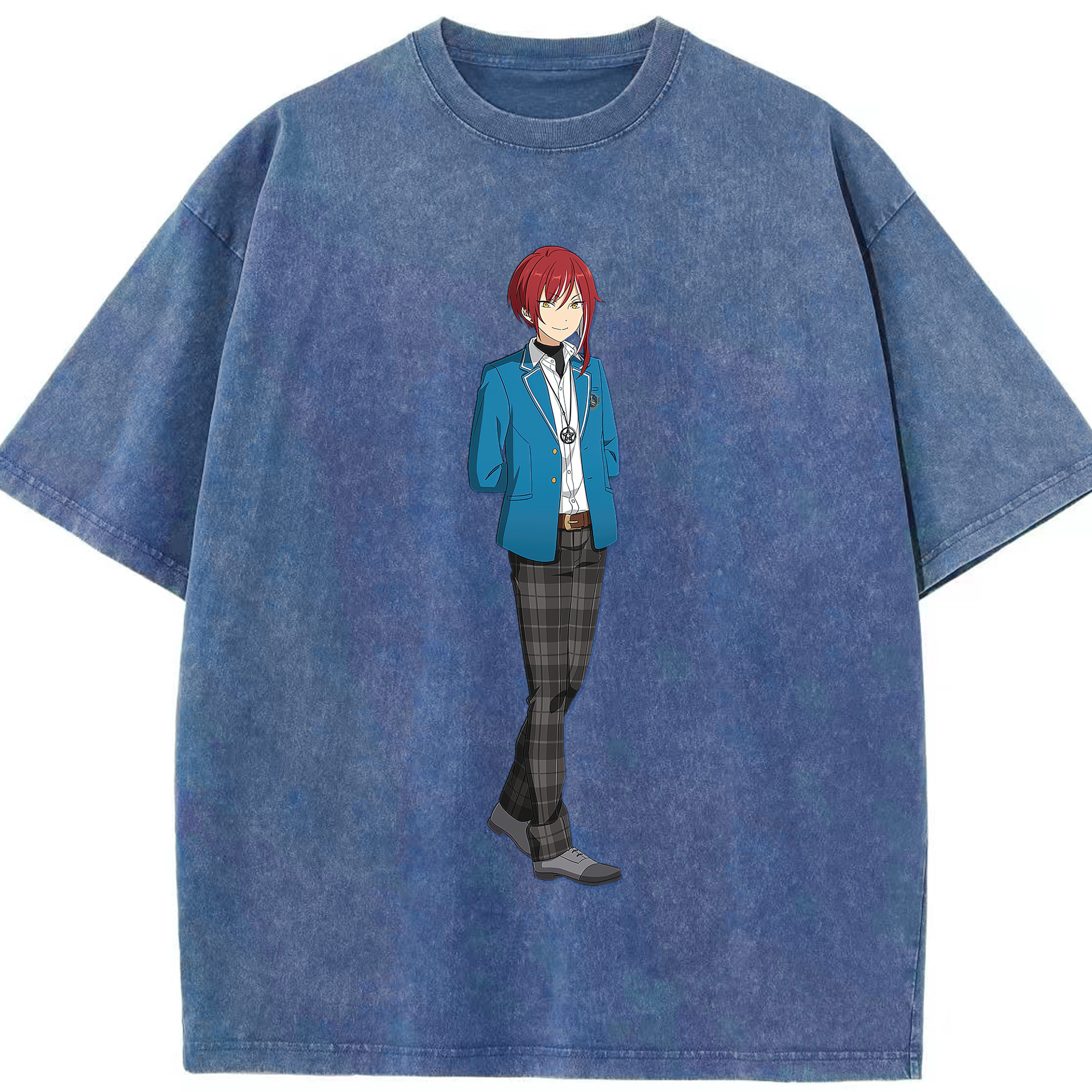 （画像用） あんさんぶるスターズ! Ensemble Stars 綿100% ヴィンテージ風 半袖Tシャツ（フロントプリント）