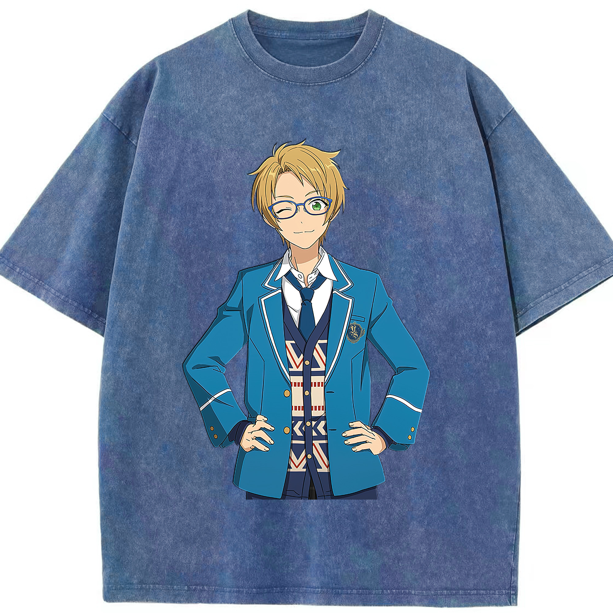 （画像用） あんさんぶるスターズ! Ensemble Stars 綿100% ヴィンテージ風 半袖Tシャツ（フロントプリント）