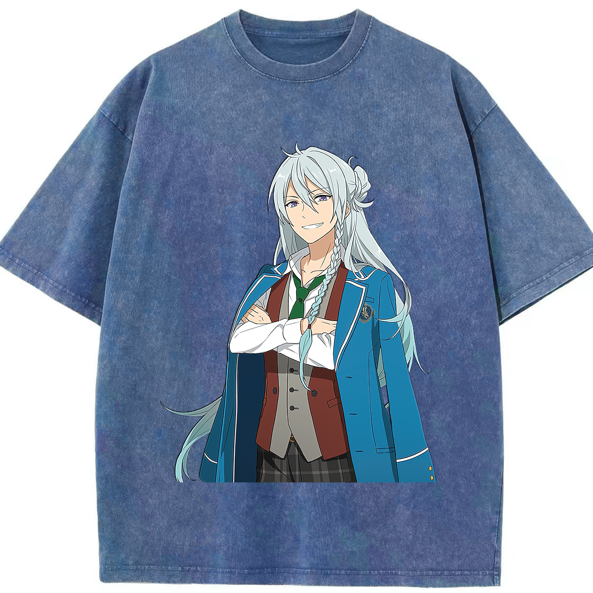 （画像用） あんさんぶるスターズ! Ensemble Stars 綿100% ヴィンテージ風 半袖Tシャツ（フロントプリント）