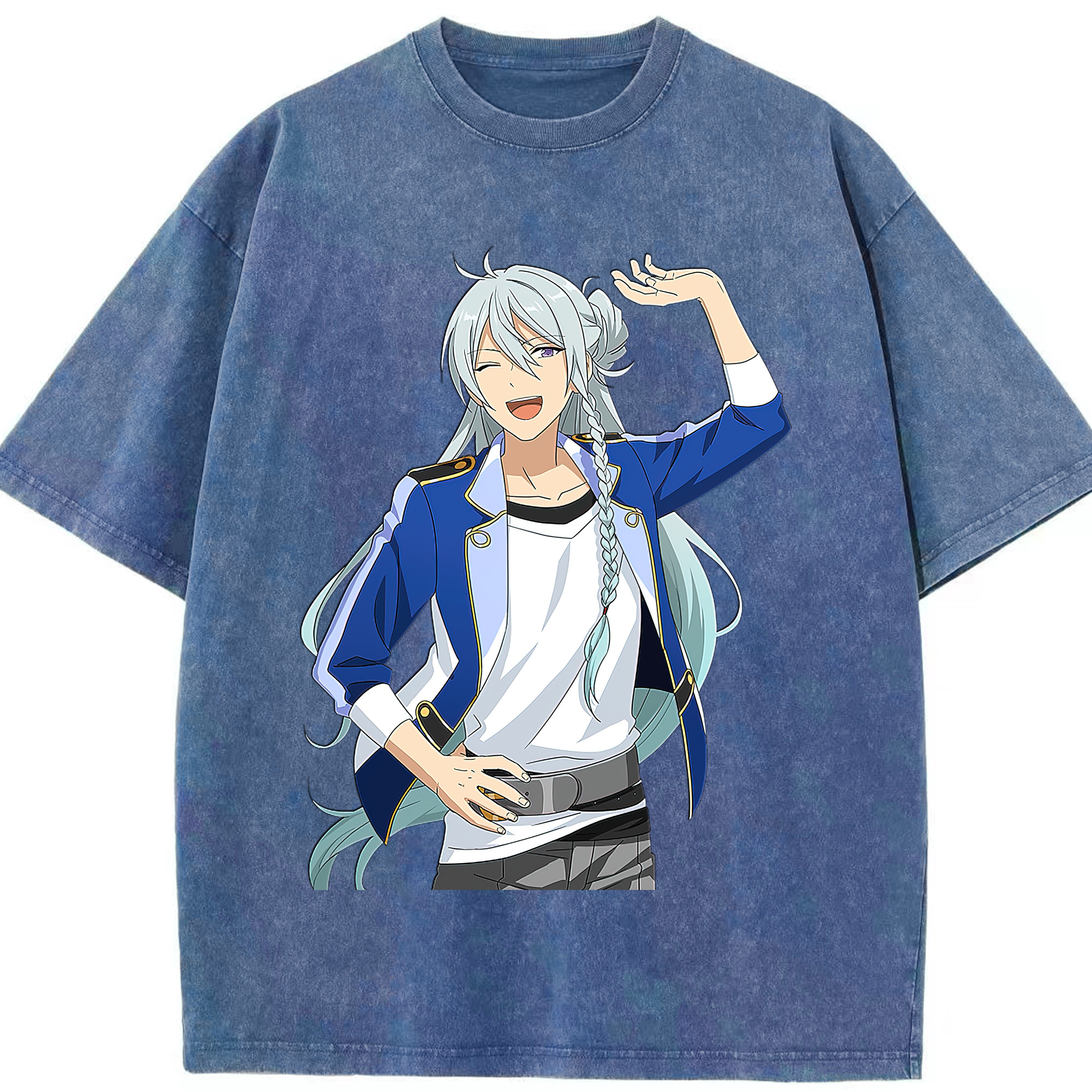 （画像用） あんさんぶるスターズ! Ensemble Stars 綿100% ヴィンテージ風 半袖Tシャツ（フロントプリント）