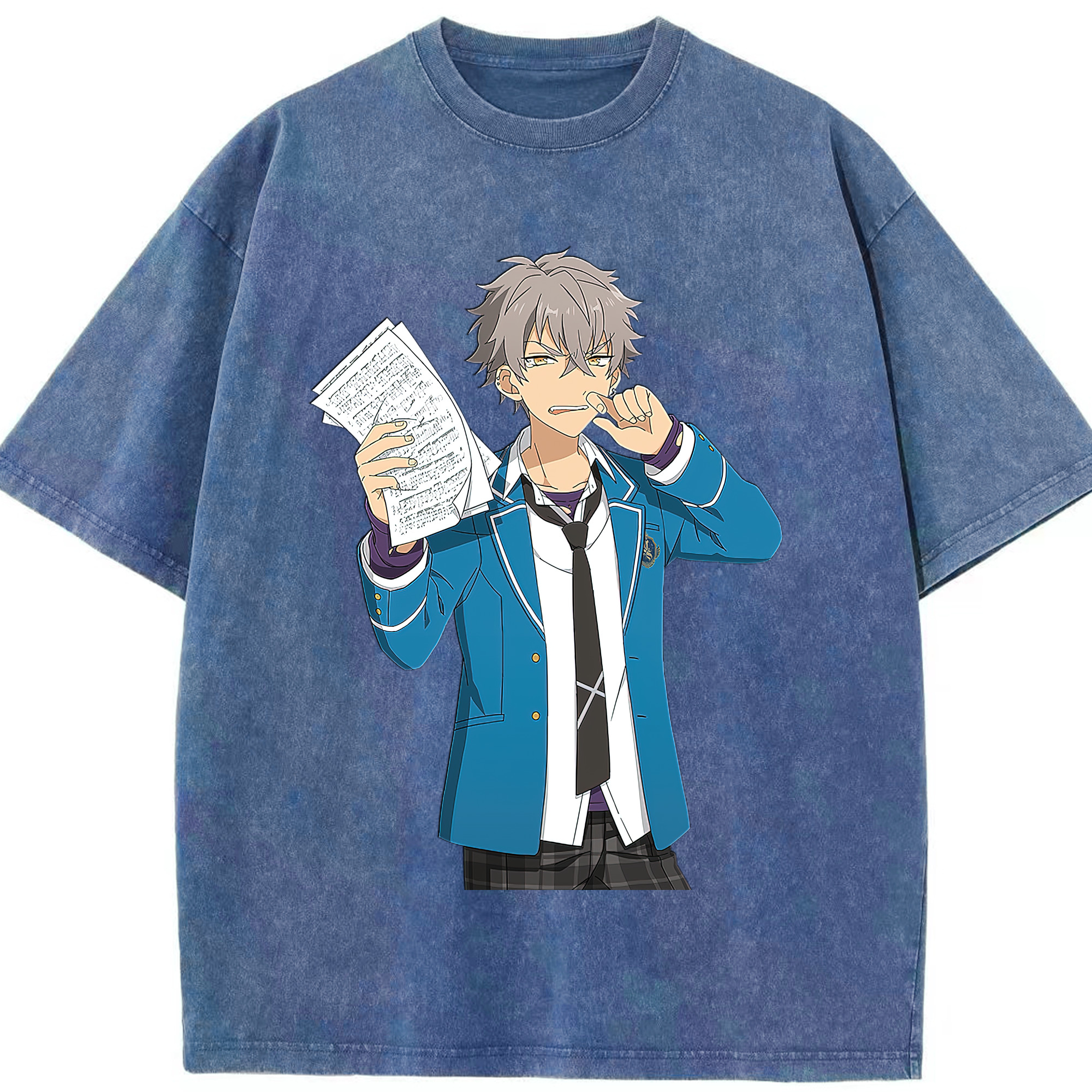 （画像用） あんさんぶるスターズ! Ensemble Stars 綿100% ヴィンテージ風 半袖Tシャツ（フロントプリント）