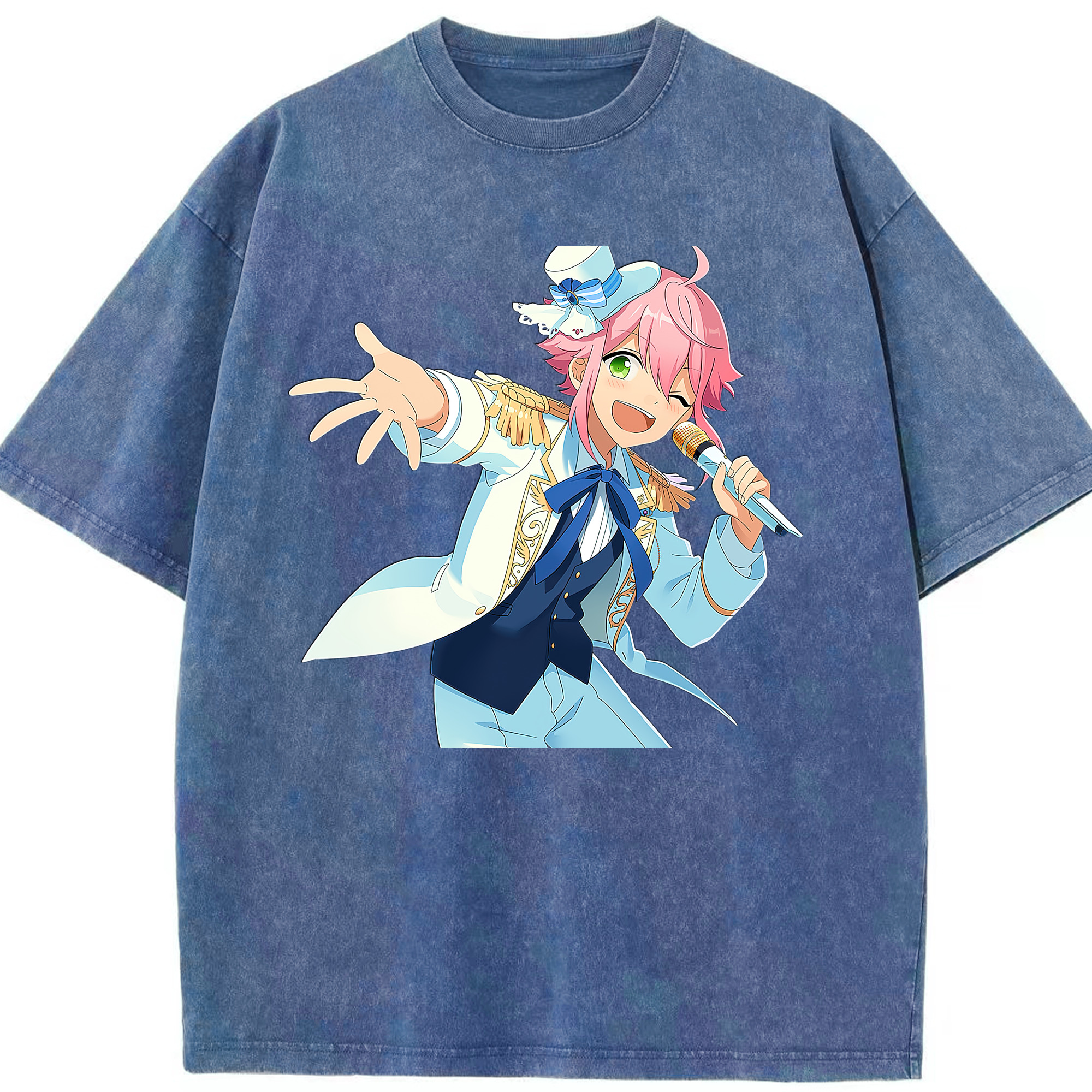 （画像用） あんさんぶるスターズ! Ensemble Stars 綿100% ヴィンテージ風 半袖Tシャツ（フロントプリント）