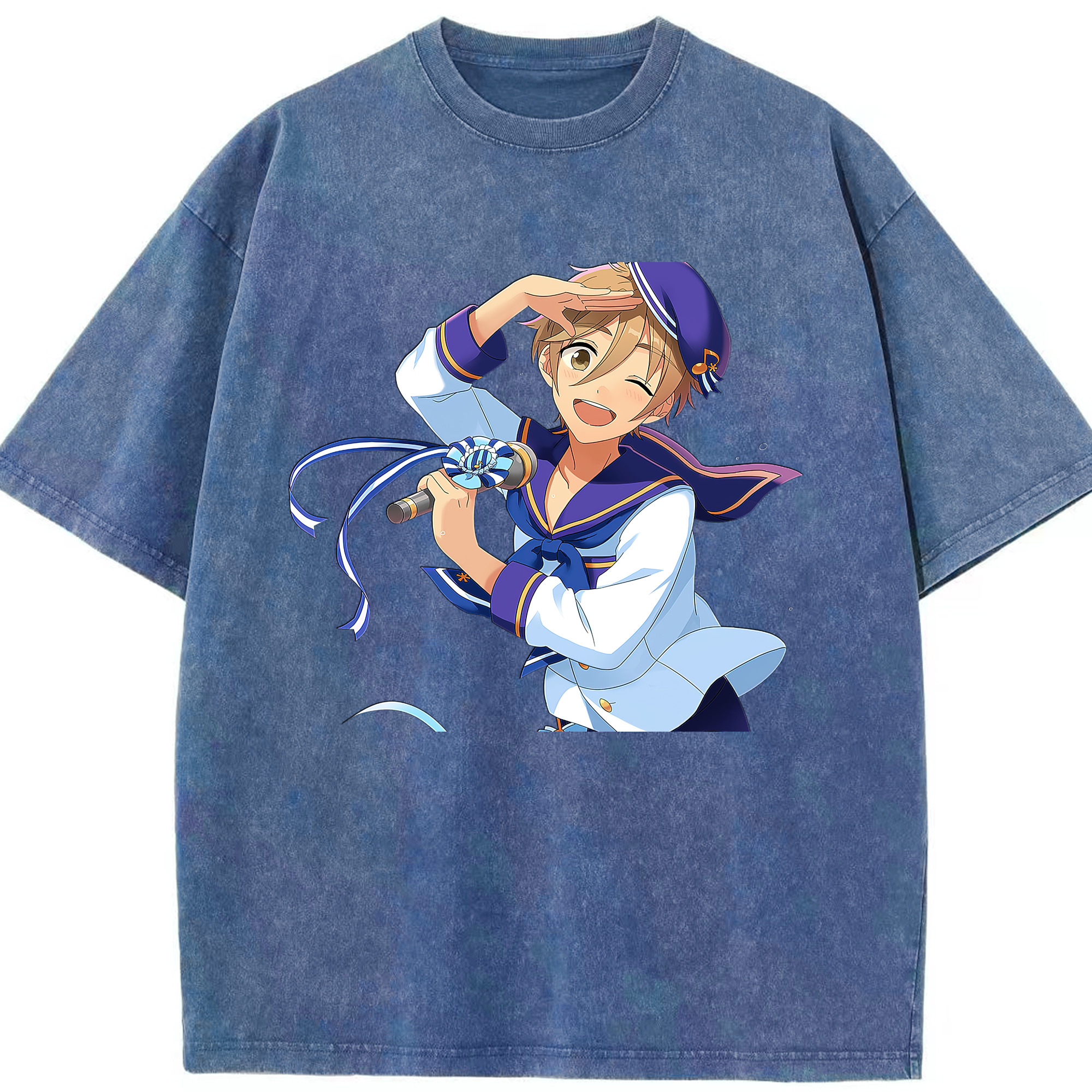（画像用） あんさんぶるスターズ! Ensemble Stars 綿100% ヴィンテージ風 半袖Tシャツ（フロントプリント）