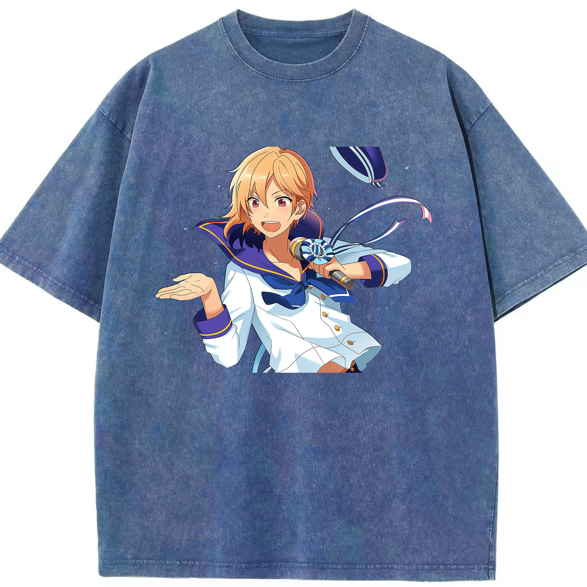 （画像用） あんさんぶるスターズ! Ensemble Stars 綿100% ヴィンテージ風 半袖Tシャツ（フロントプリント）