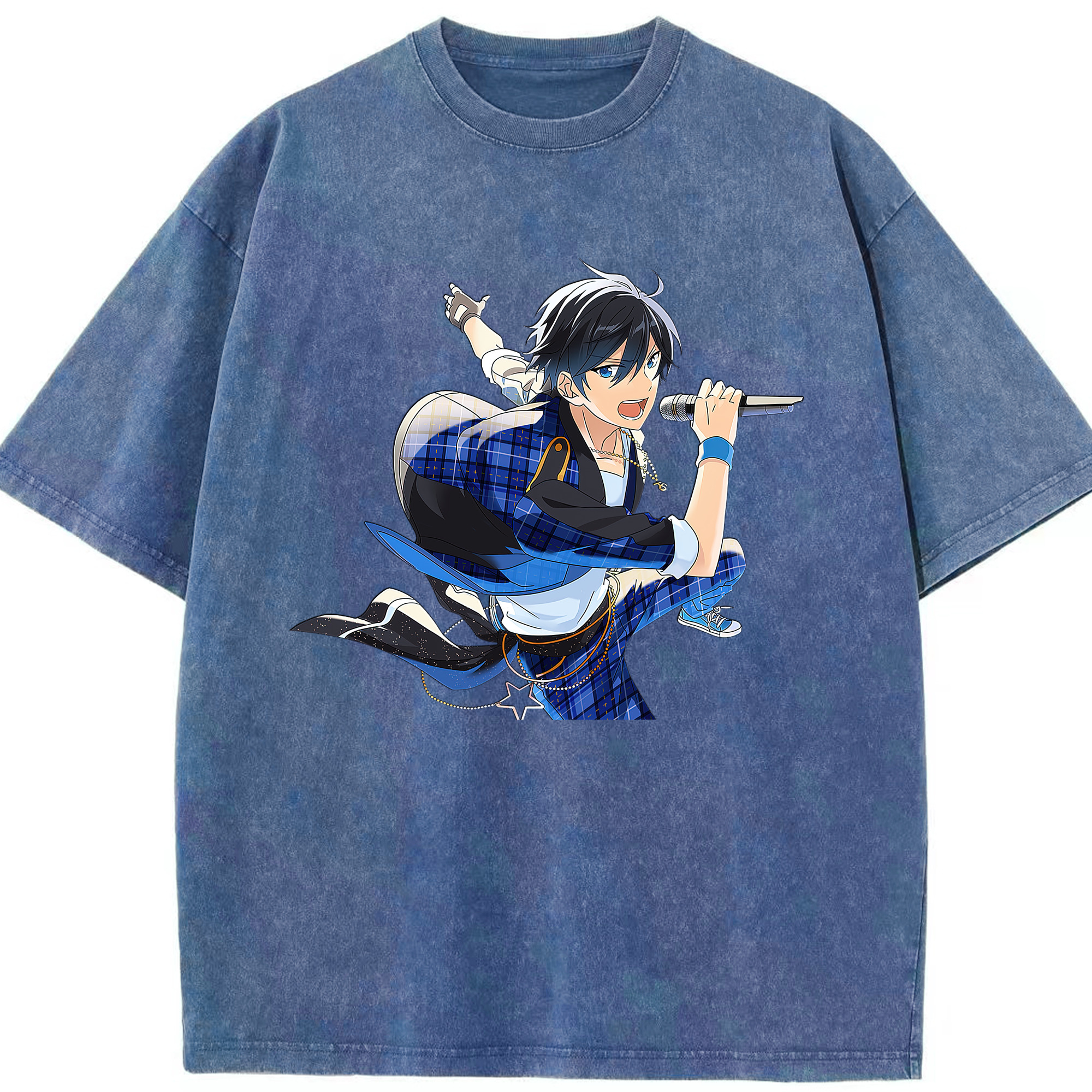 （画像用） あんさんぶるスターズ! Ensemble Stars 綿100% ヴィンテージ風 半袖Tシャツ（フロントプリント）