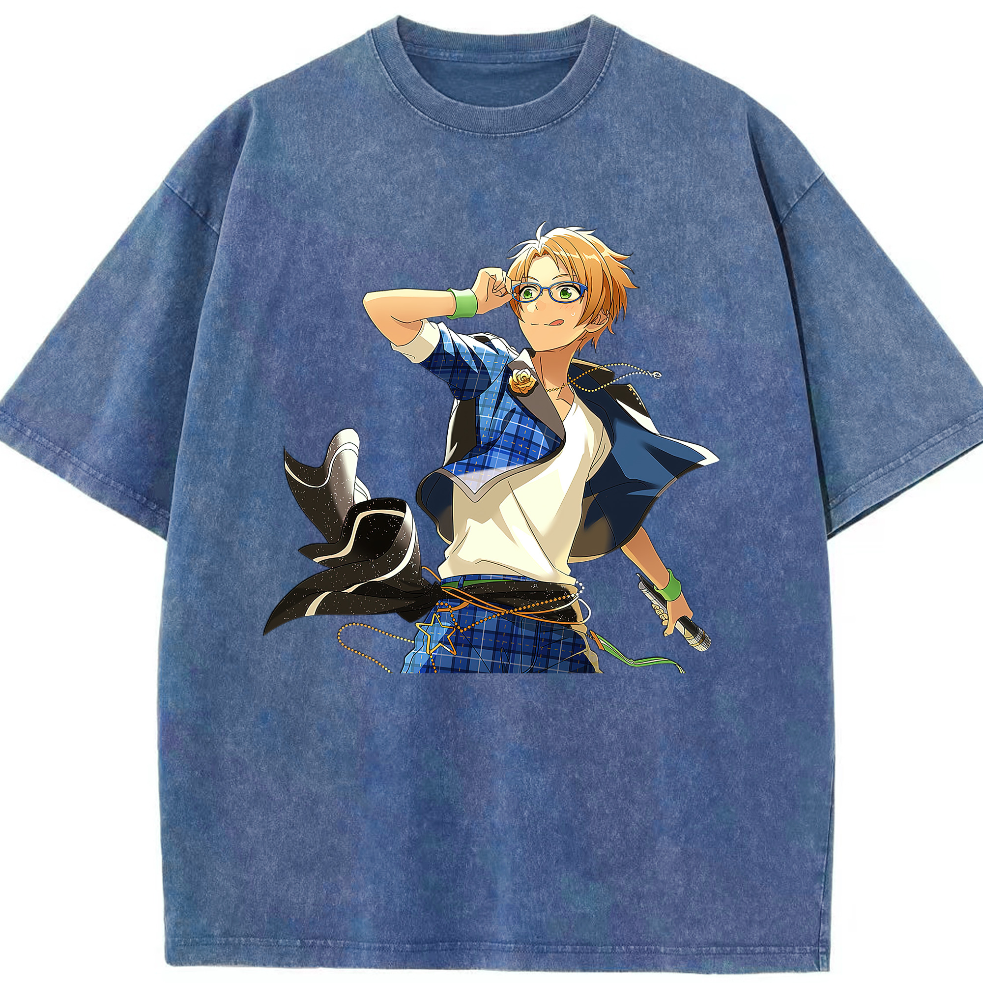 （画像用） あんさんぶるスターズ! Ensemble Stars 綿100% ヴィンテージ風 半袖Tシャツ（フロントプリント）