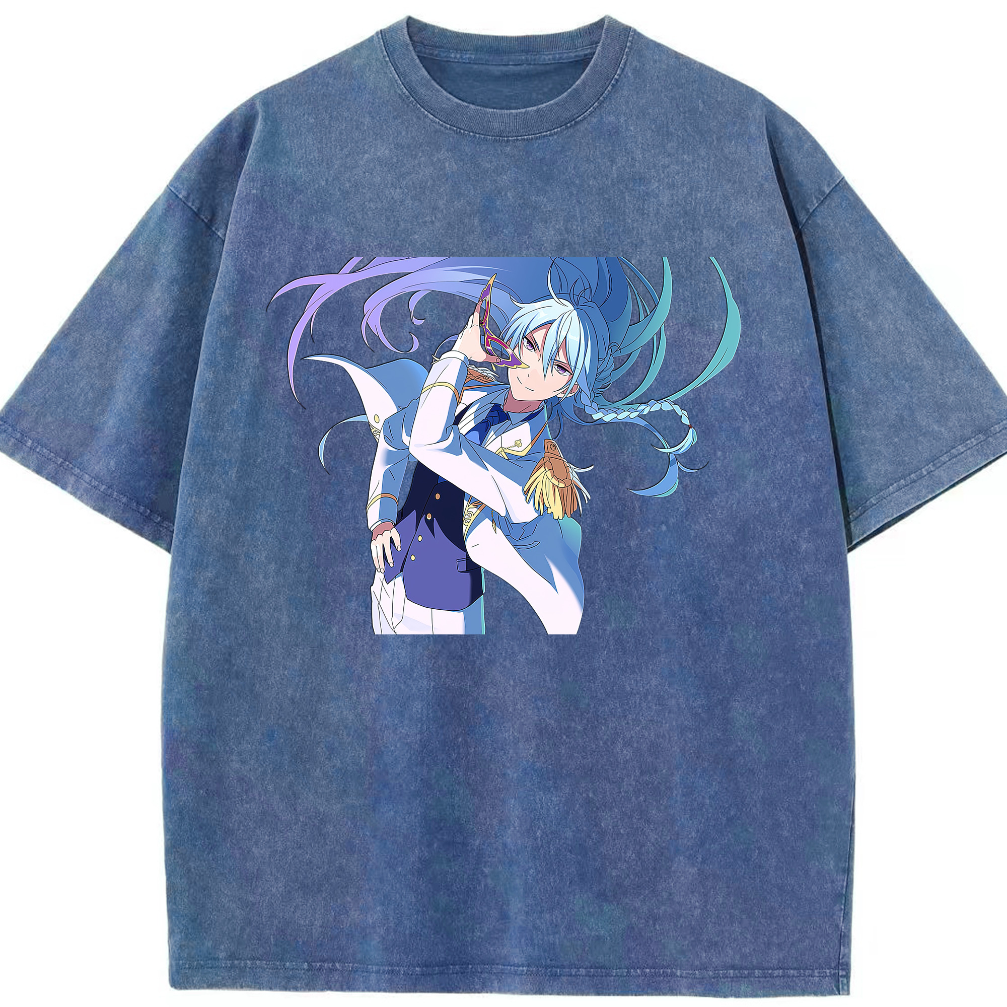 （画像用） あんさんぶるスターズ! Ensemble Stars 綿100% ヴィンテージ風 半袖Tシャツ（フロントプリント）