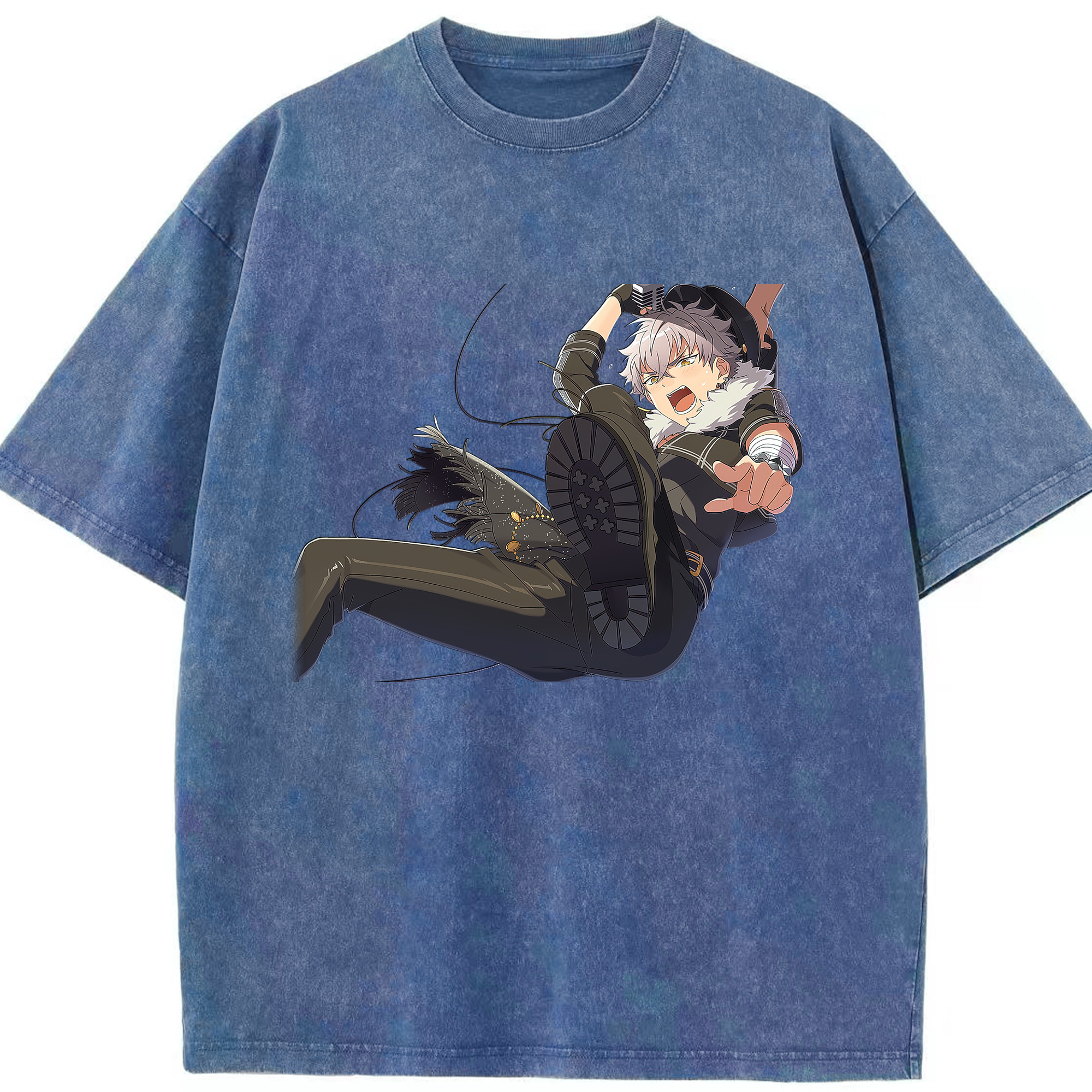 （画像用） あんさんぶるスターズ! Ensemble Stars 綿100% ヴィンテージ風 半袖Tシャツ（フロントプリント）