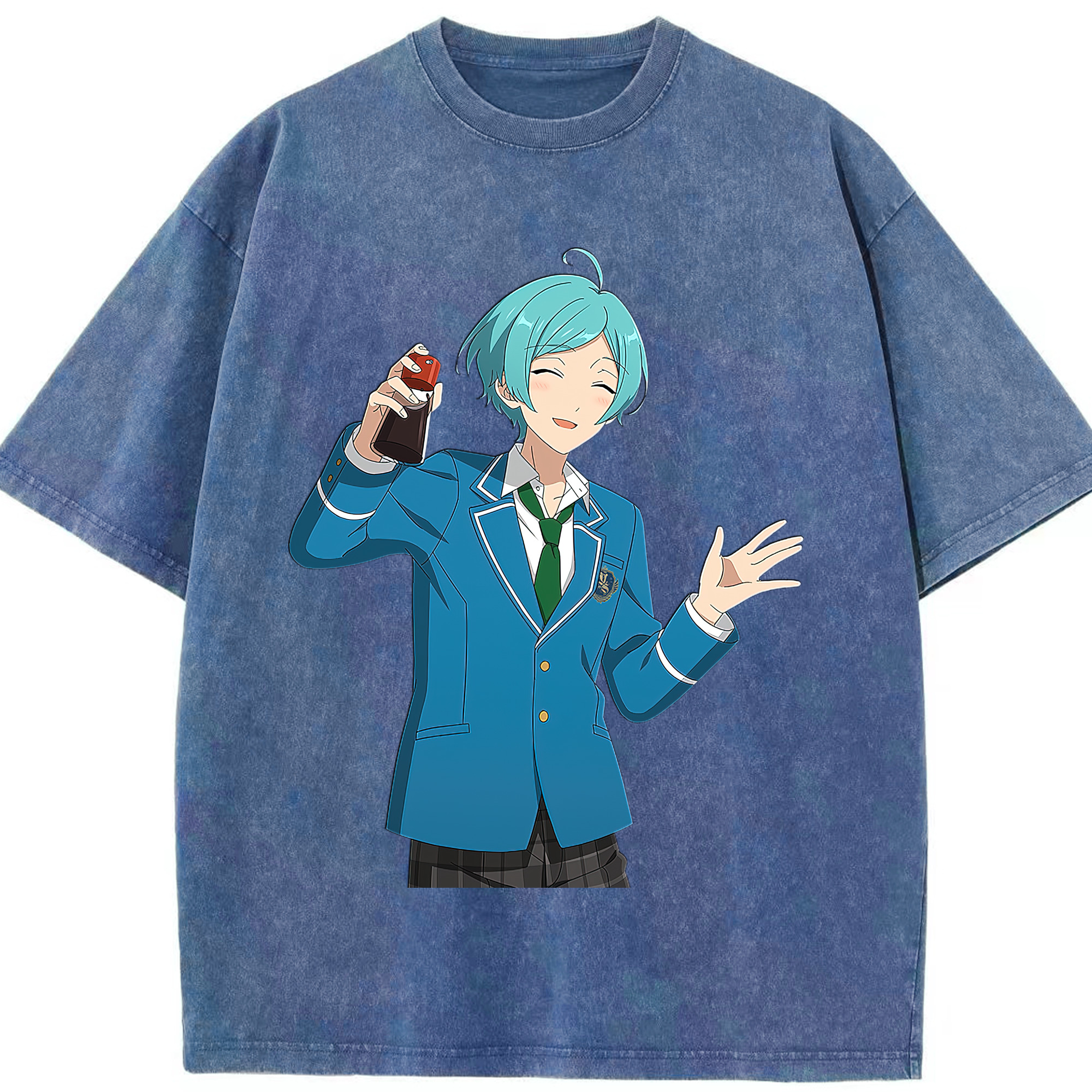 （画像用） あんさんぶるスターズ! Ensemble Stars 綿100% ヴィンテージ風 半袖Tシャツ（フロントプリント）