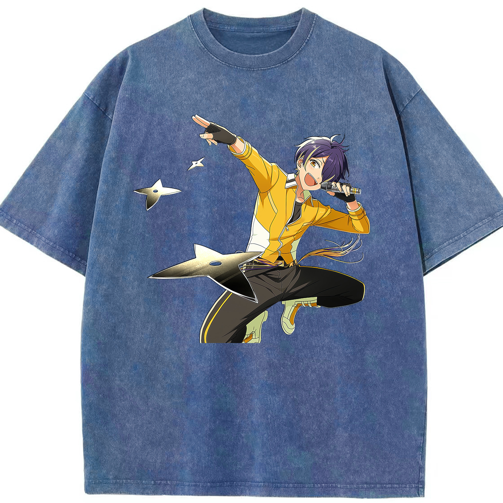 （画像用） あんさんぶるスターズ! Ensemble Stars 綿100% ヴィンテージ風 半袖Tシャツ（フロントプリント）