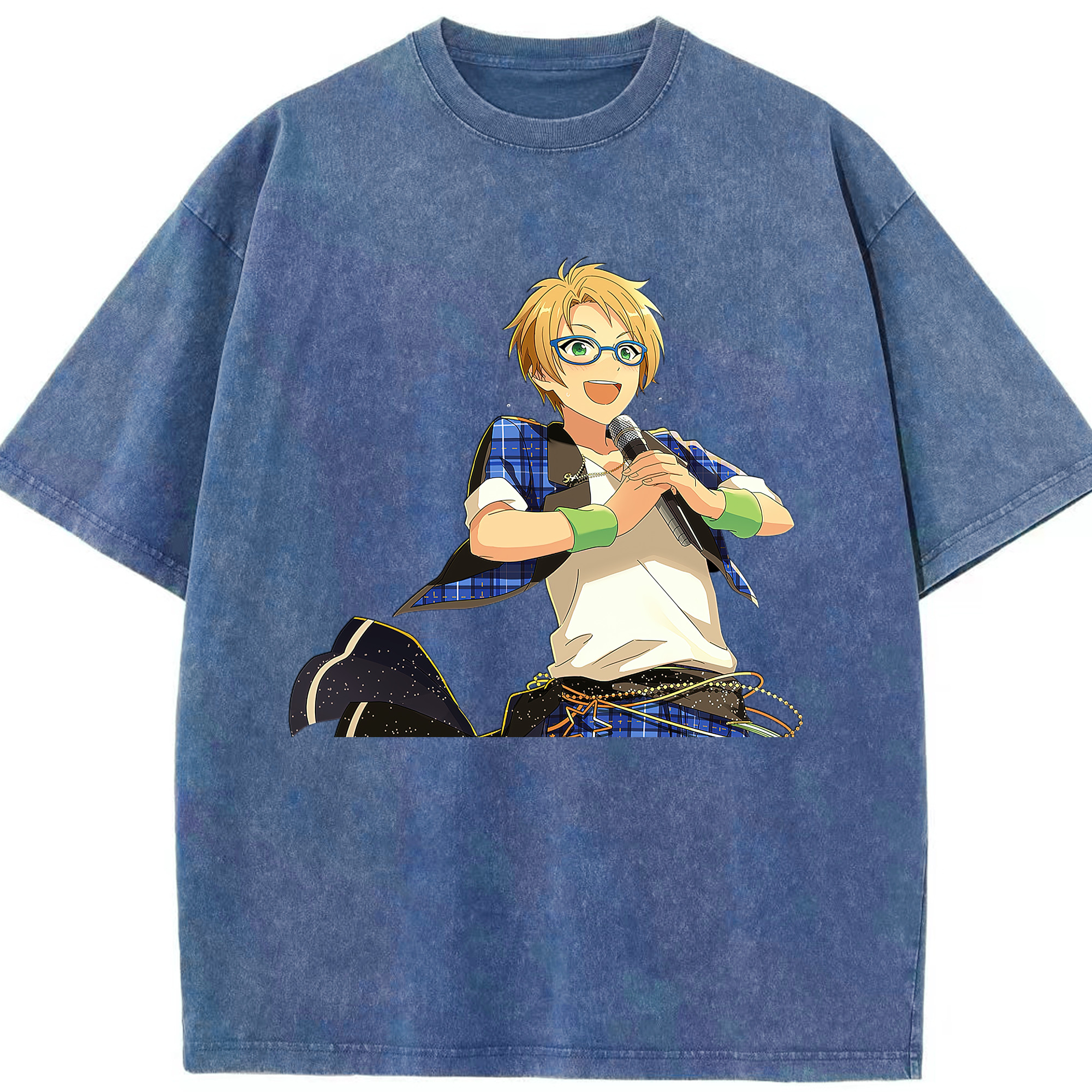 （画像用） あんさんぶるスターズ! Ensemble Stars 綿100% ヴィンテージ風 半袖Tシャツ（フロントプリント）
