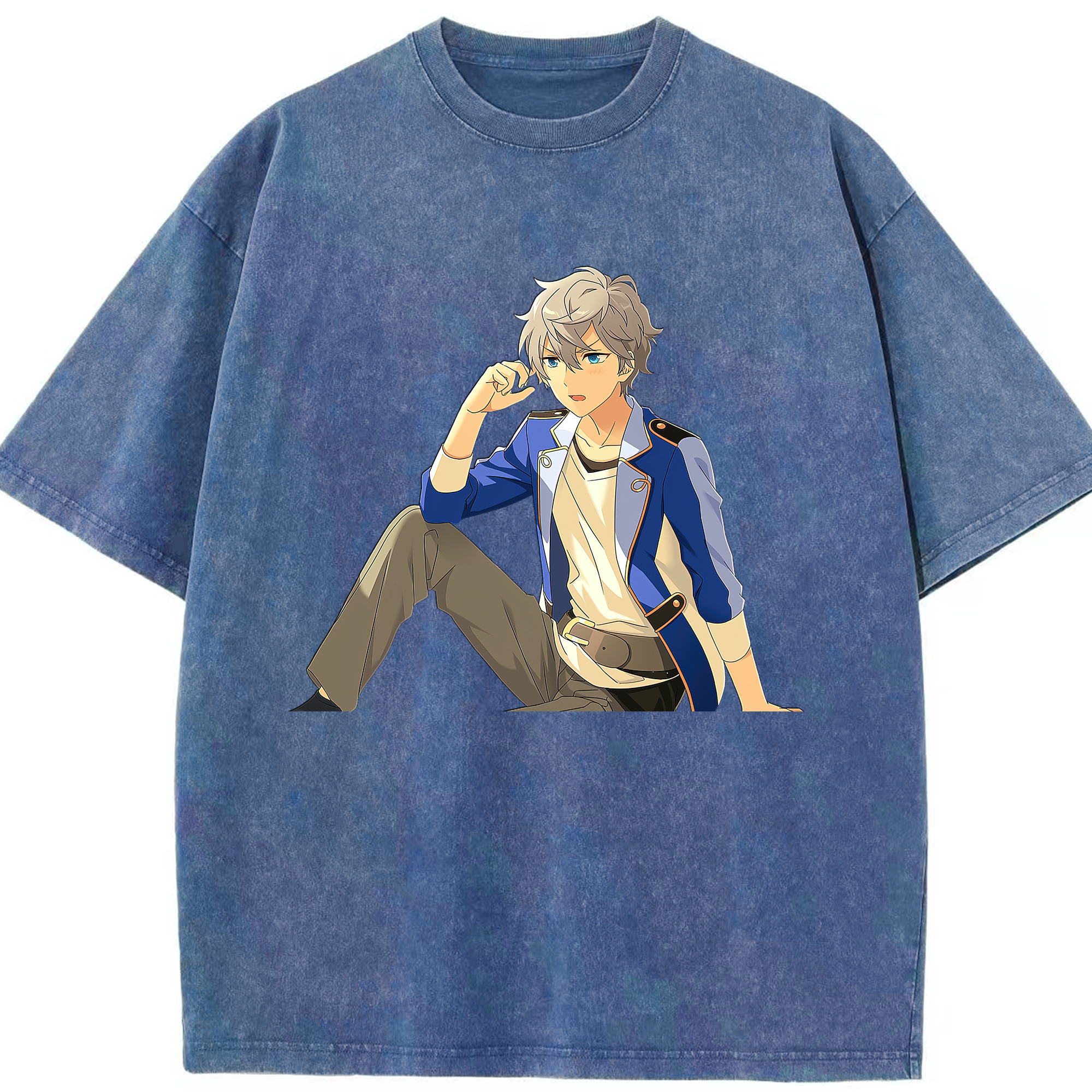 （画像用） あんさんぶるスターズ! Ensemble Stars 綿100% ヴィンテージ風 半袖Tシャツ（フロントプリント）
