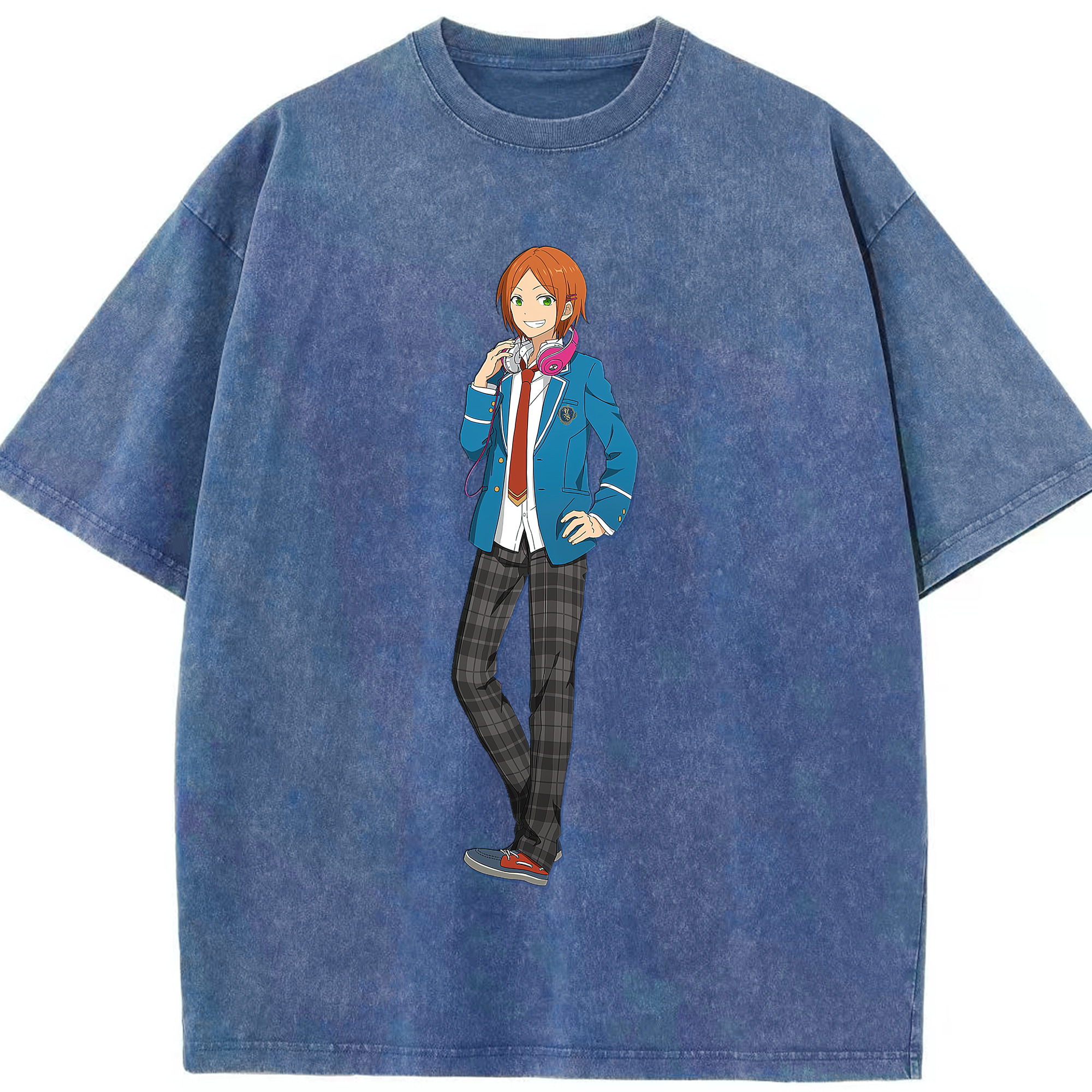 （画像用） あんさんぶるスターズ! Ensemble Stars 綿100% ヴィンテージ風 半袖Tシャツ（フロントプリント）