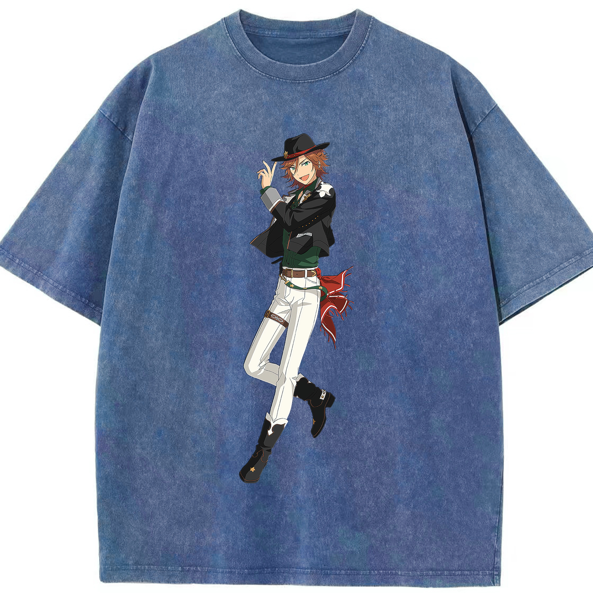 （画像用） あんさんぶるスターズ! Ensemble Stars 綿100% ヴィンテージ風 半袖Tシャツ（フロントプリント）