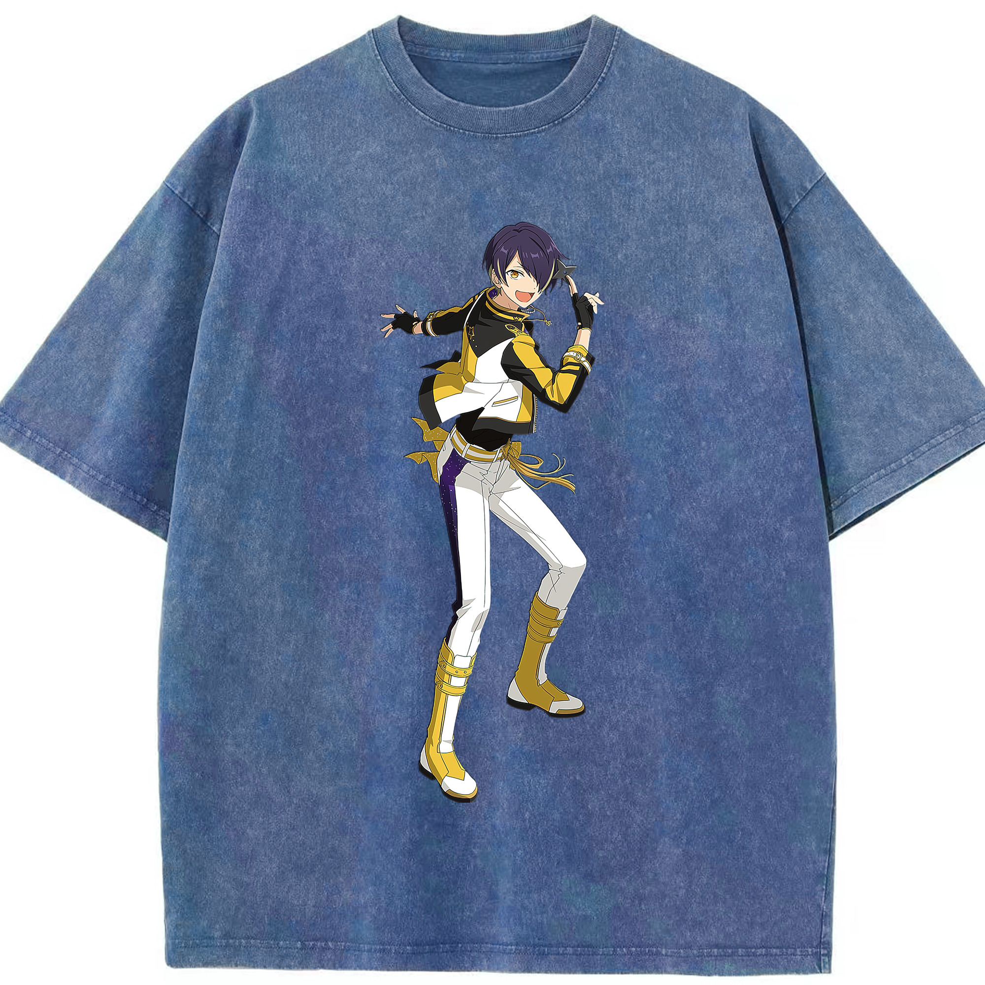 （画像用） あんさんぶるスターズ! Ensemble Stars 綿100% ヴィンテージ風 半袖Tシャツ（フロントプリント）