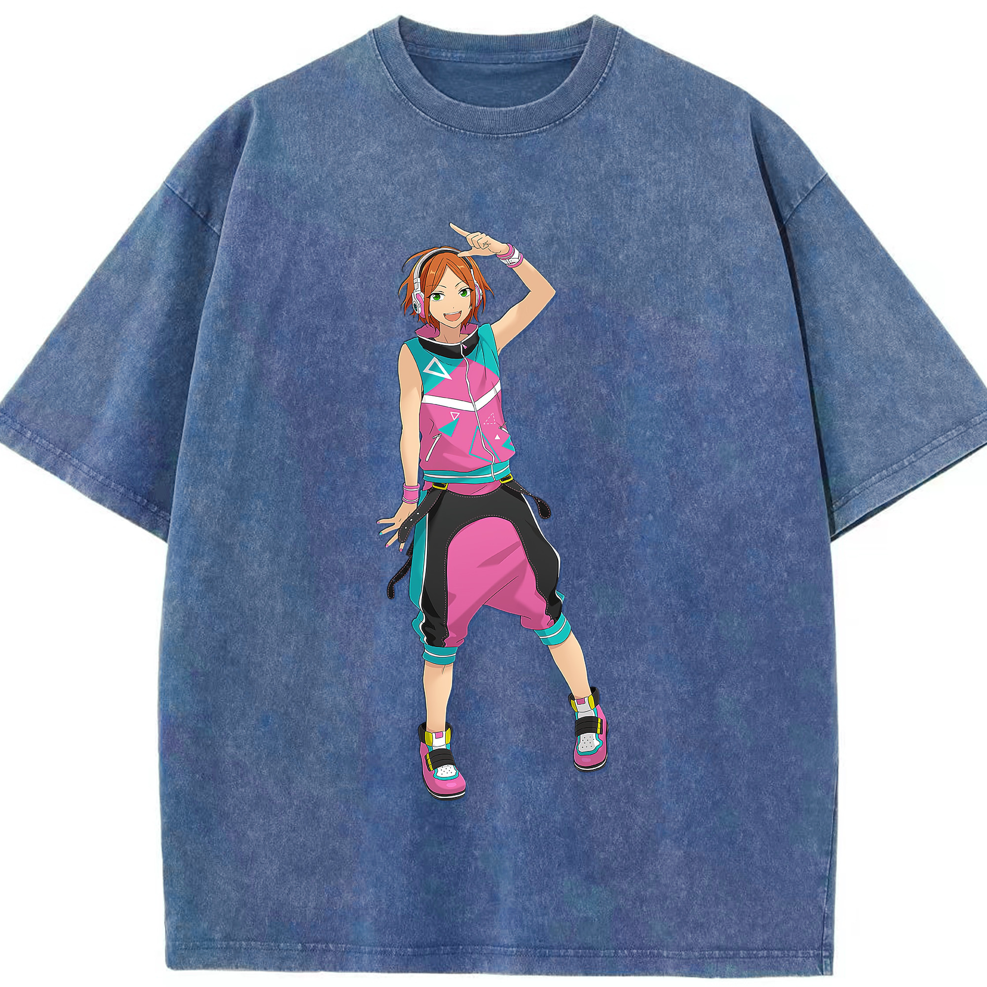 （画像用） あんさんぶるスターズ! Ensemble Stars 綿100% ヴィンテージ風 半袖Tシャツ（フロントプリント）