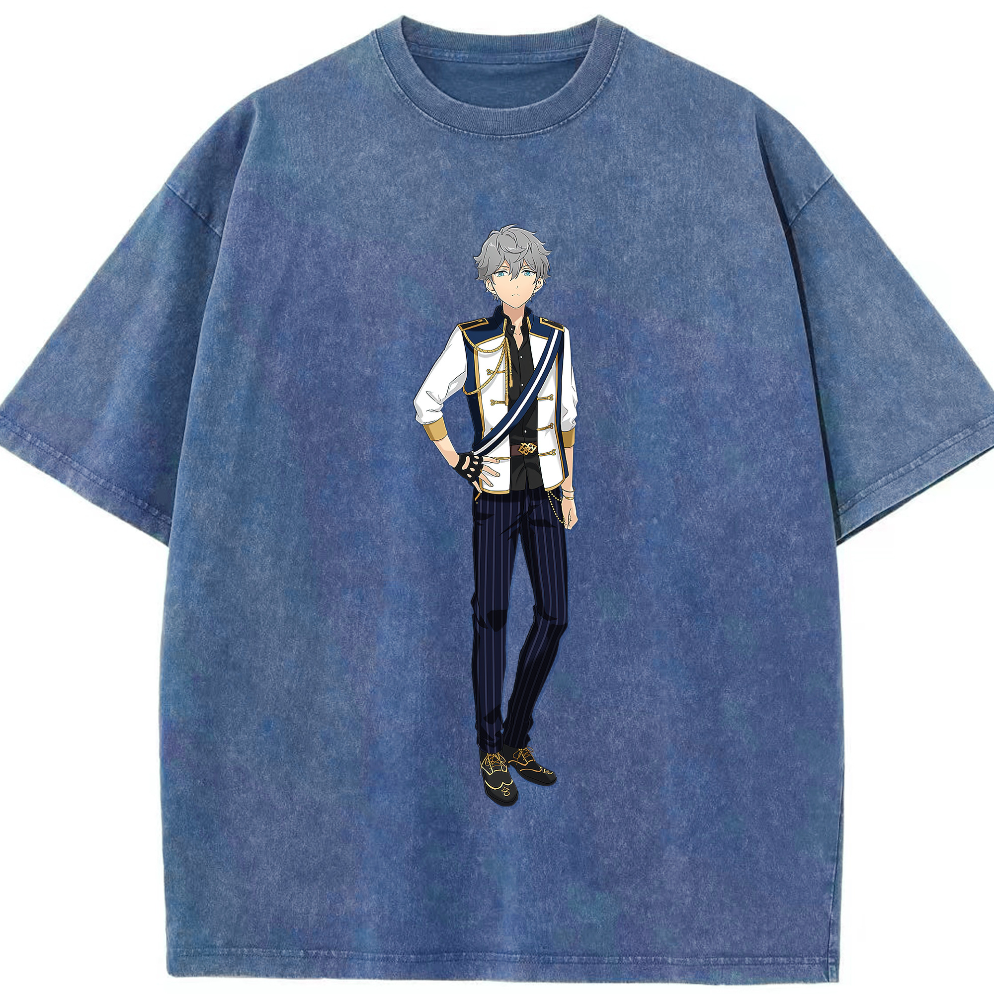 （画像用） あんさんぶるスターズ! Ensemble Stars 綿100% ヴィンテージ風 半袖Tシャツ（フロントプリント）