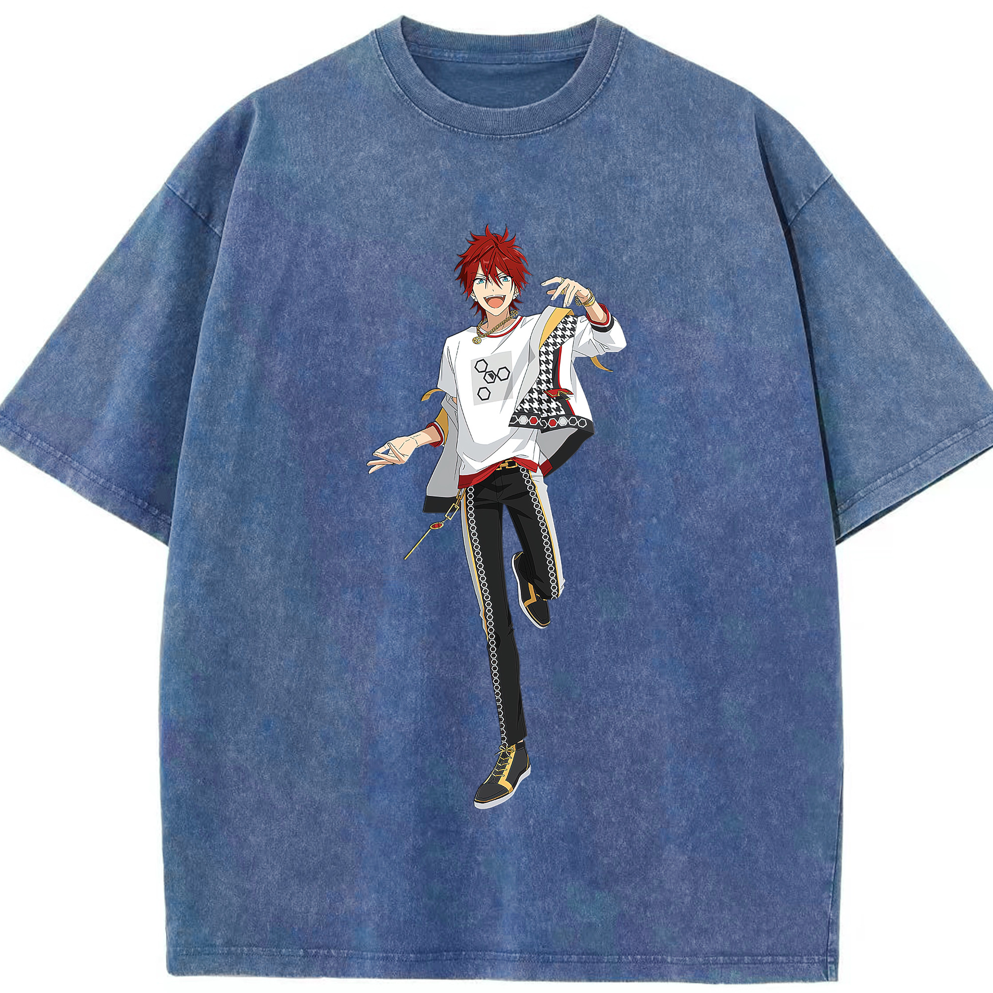 （画像用） あんさんぶるスターズ! Ensemble Stars 綿100% ヴィンテージ風 半袖Tシャツ（フロントプリント）