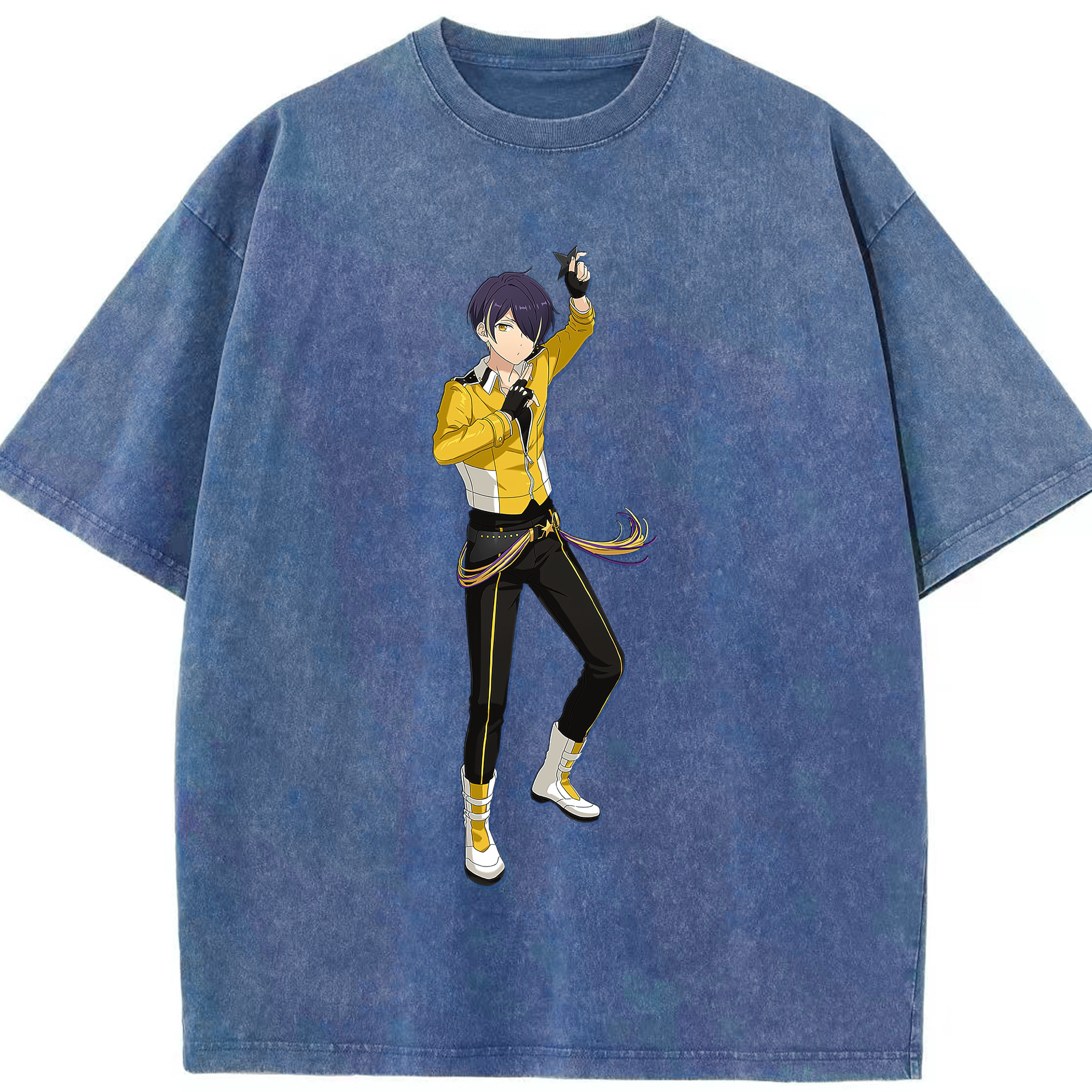 （画像用） あんさんぶるスターズ! Ensemble Stars 綿100% ヴィンテージ風 半袖Tシャツ（フロントプリント）