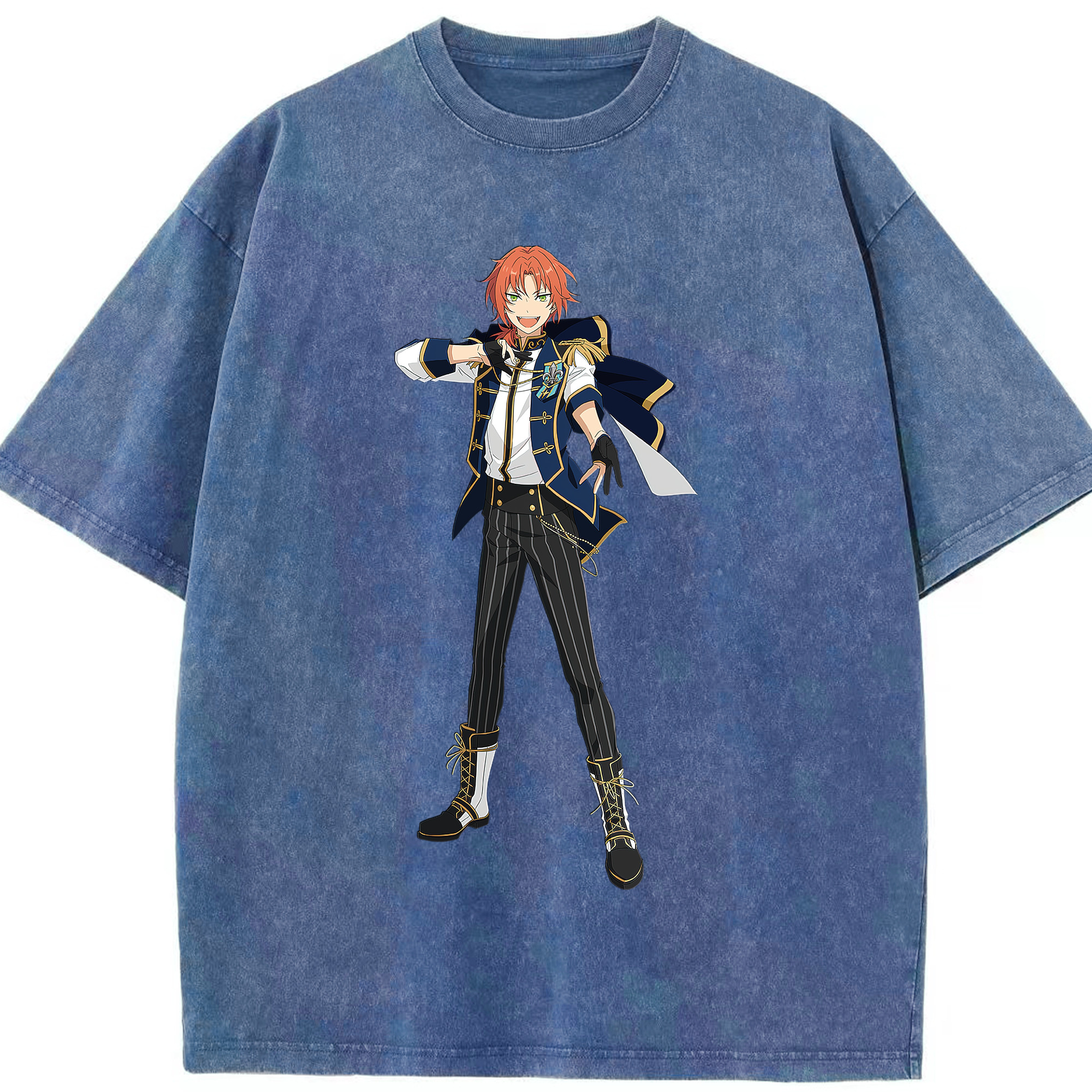 （画像用） あんさんぶるスターズ! Ensemble Stars 綿100% ヴィンテージ風 半袖Tシャツ（フロントプリント）