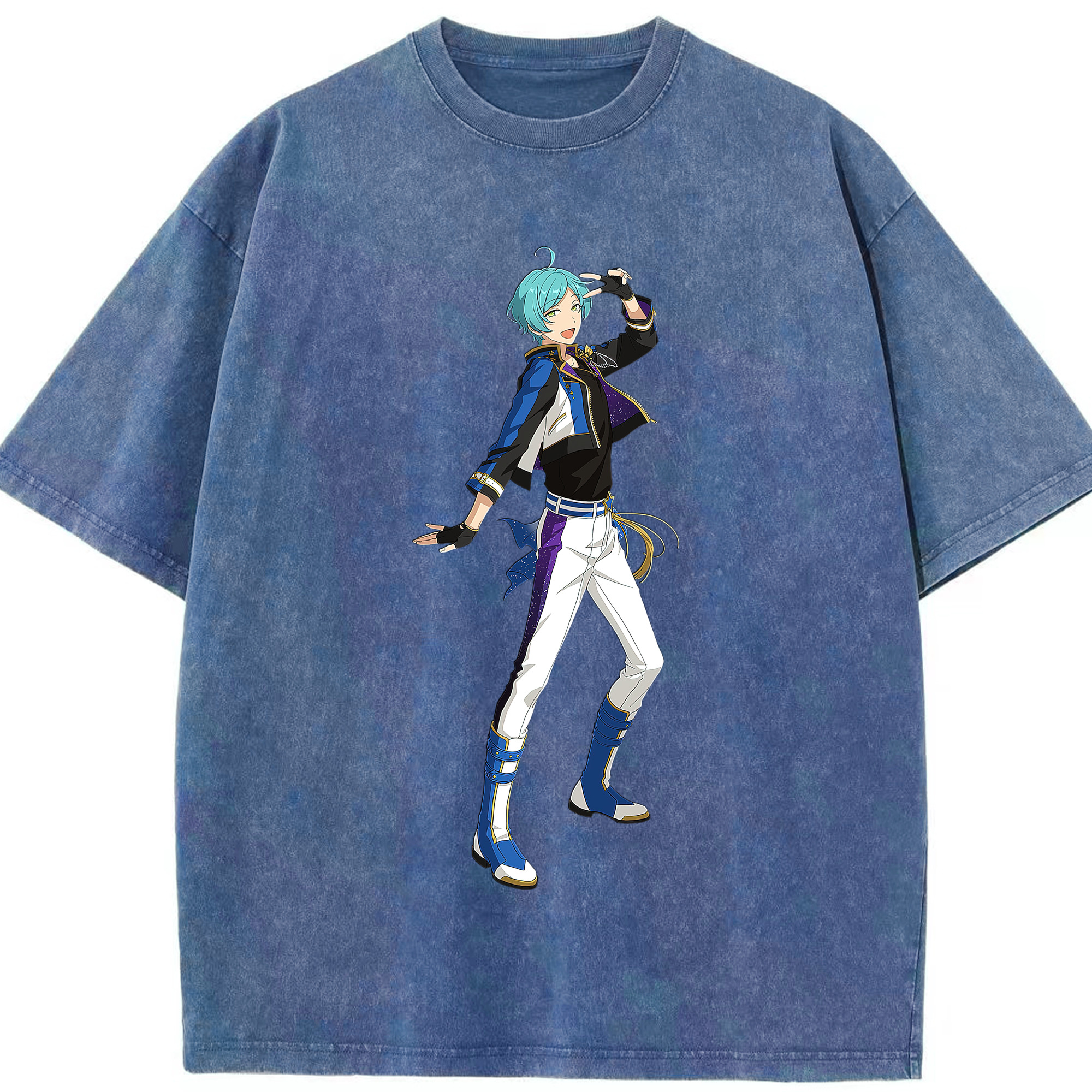 （画像用） あんさんぶるスターズ! Ensemble Stars 綿100% ヴィンテージ風 半袖Tシャツ（フロントプリント）
