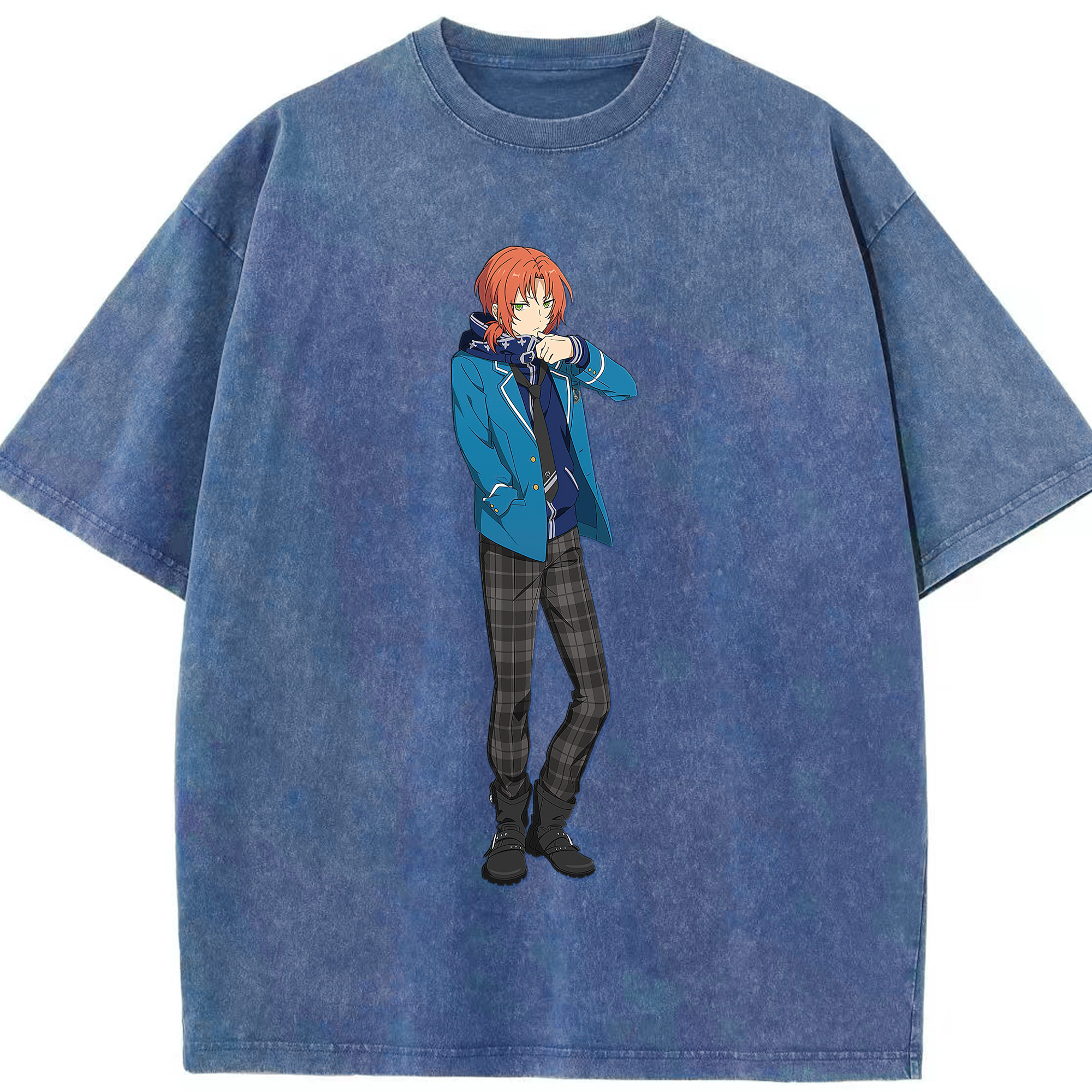 （画像用） あんさんぶるスターズ! Ensemble Stars 綿100% ヴィンテージ風 半袖Tシャツ（フロントプリント）