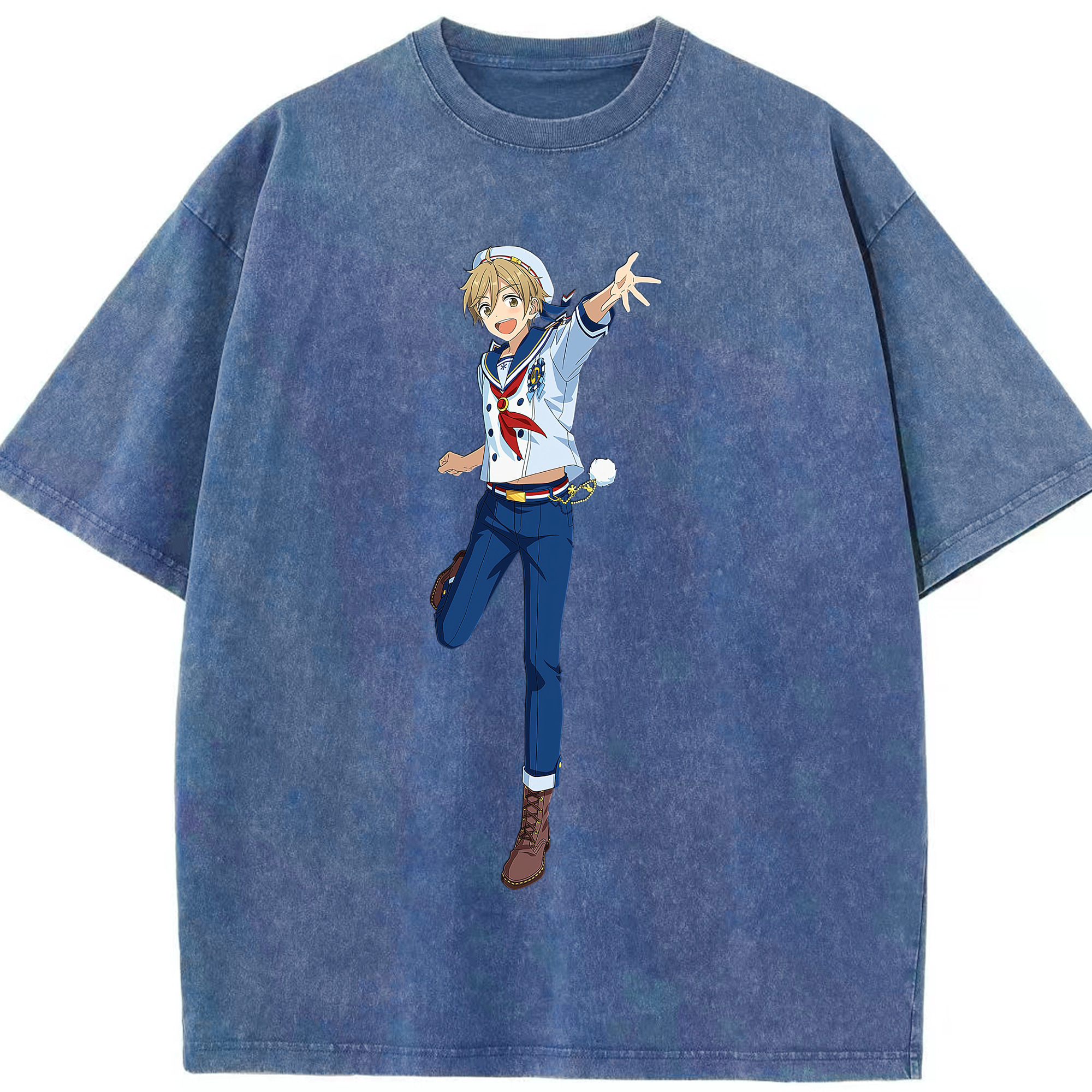 （画像用） あんさんぶるスターズ! Ensemble Stars 綿100% ヴィンテージ風 半袖Tシャツ（フロントプリント）