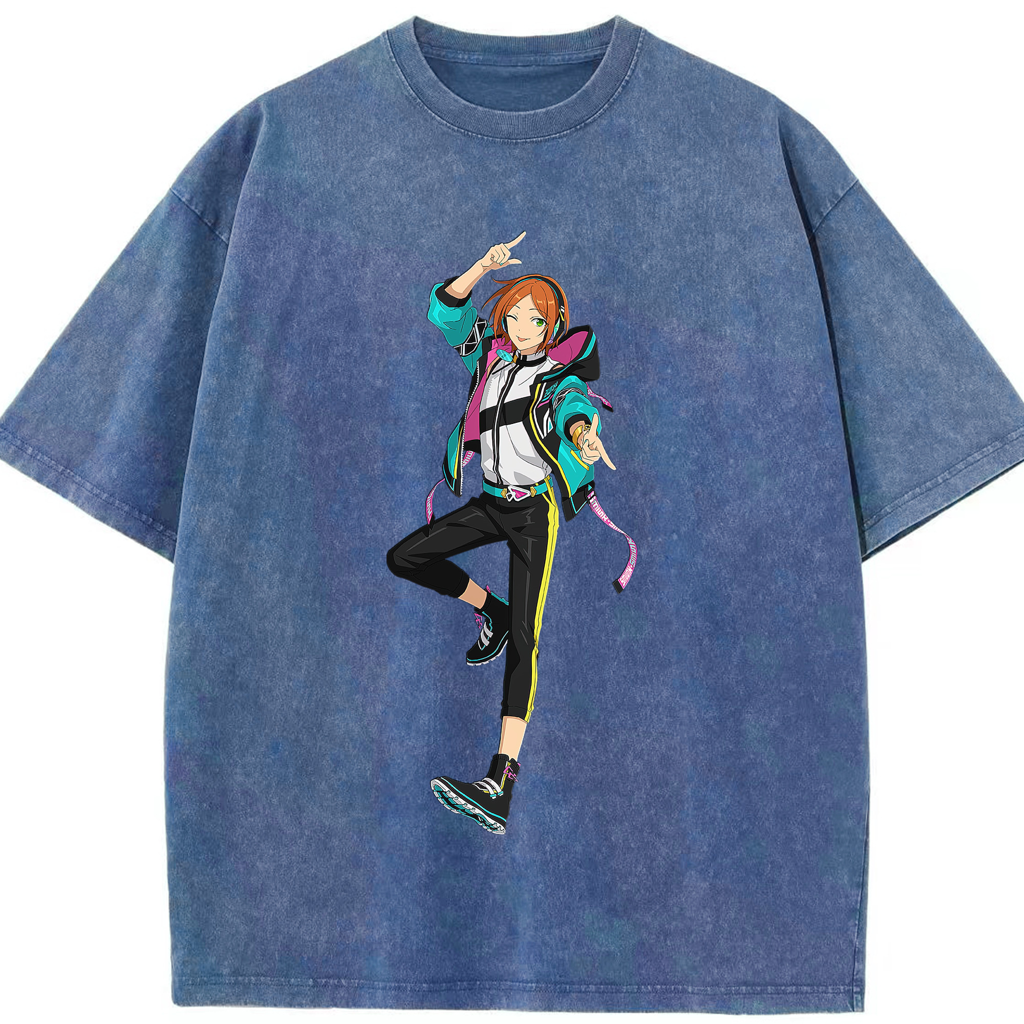 （画像用） あんさんぶるスターズ! Ensemble Stars 綿100% ヴィンテージ風 半袖Tシャツ（フロントプリント）