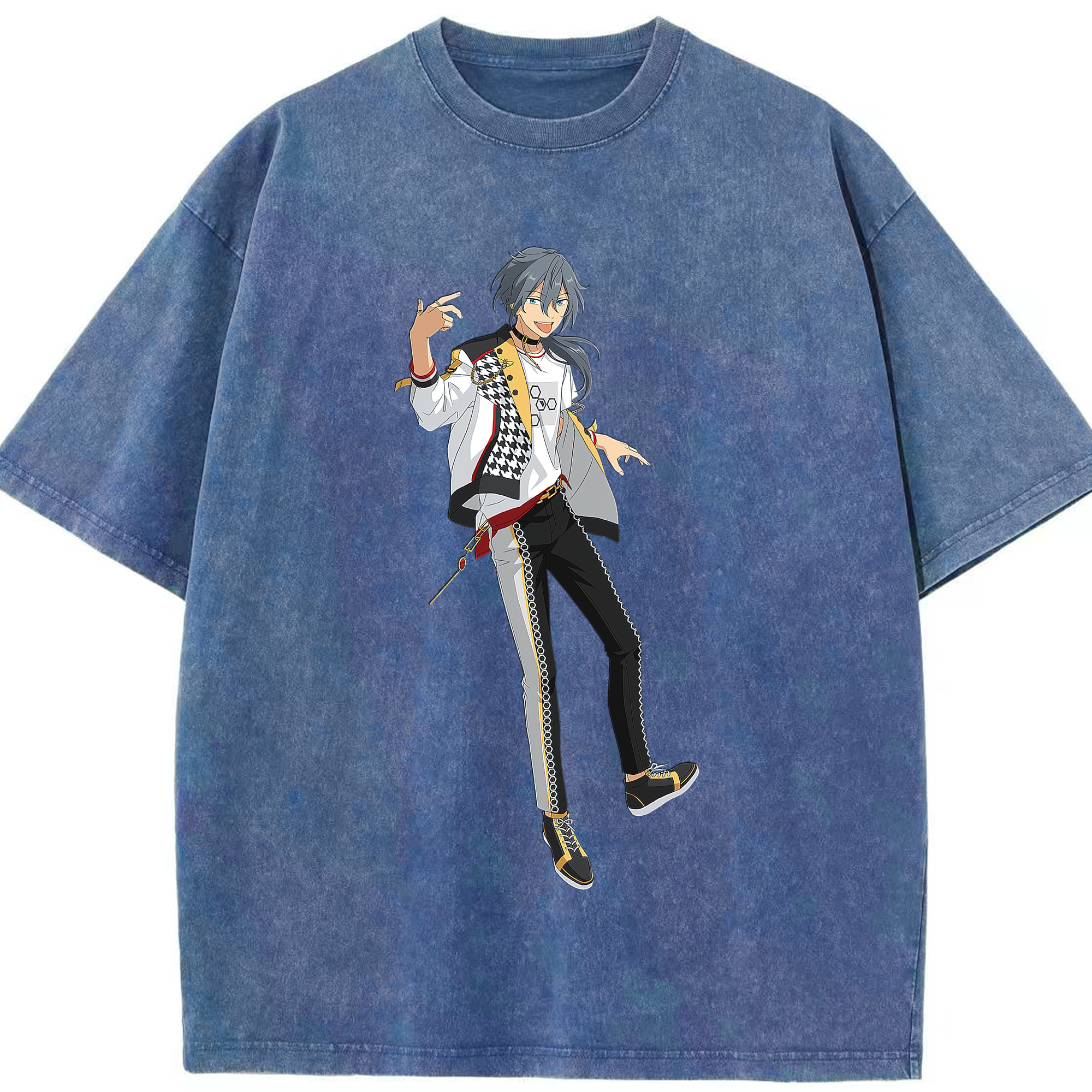 （画像用） あんさんぶるスターズ! Ensemble Stars 綿100% ヴィンテージ風 半袖Tシャツ（フロントプリント）