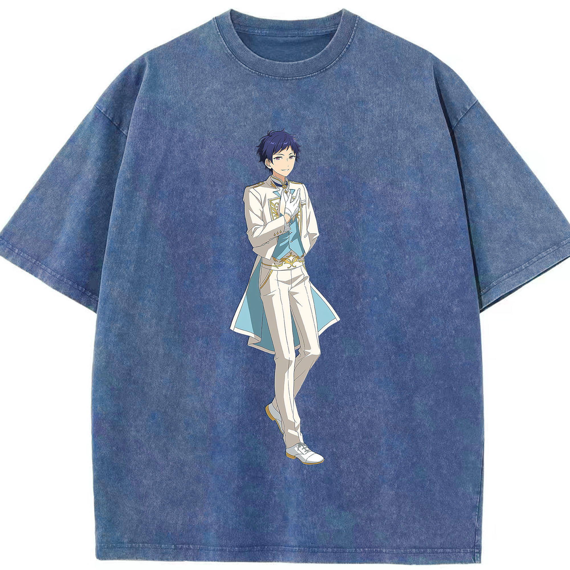 （画像用） あんさんぶるスターズ! Ensemble Stars 綿100% ヴィンテージ風 半袖Tシャツ（フロントプリント）