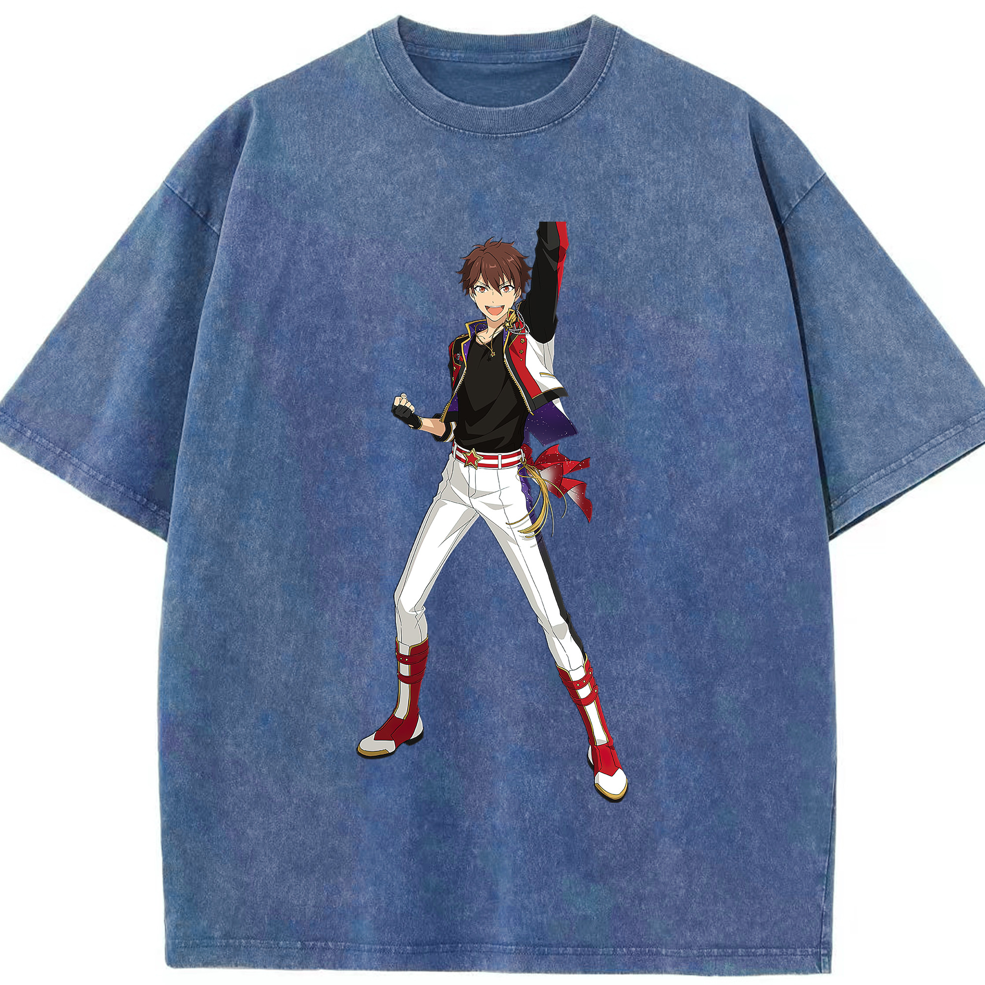 （画像用） あんさんぶるスターズ! Ensemble Stars 綿100% ヴィンテージ風 半袖Tシャツ（フロントプリント）