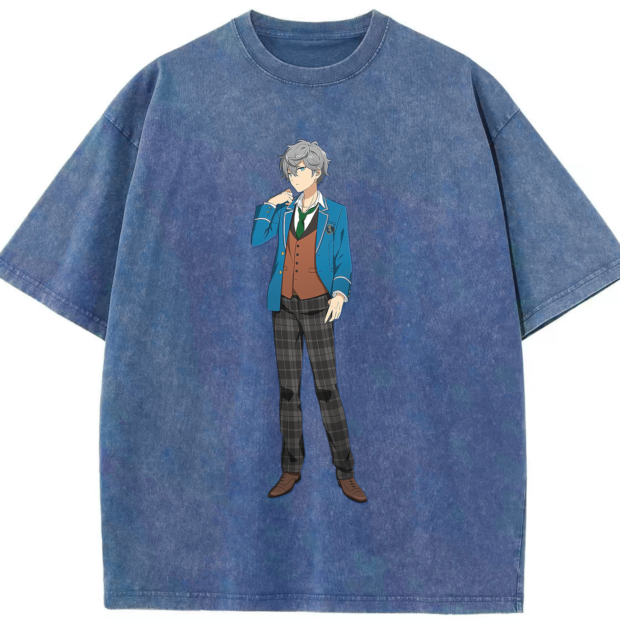 （画像用） あんさんぶるスターズ! Ensemble Stars 綿100% ヴィンテージ風 半袖Tシャツ（フロントプリント）